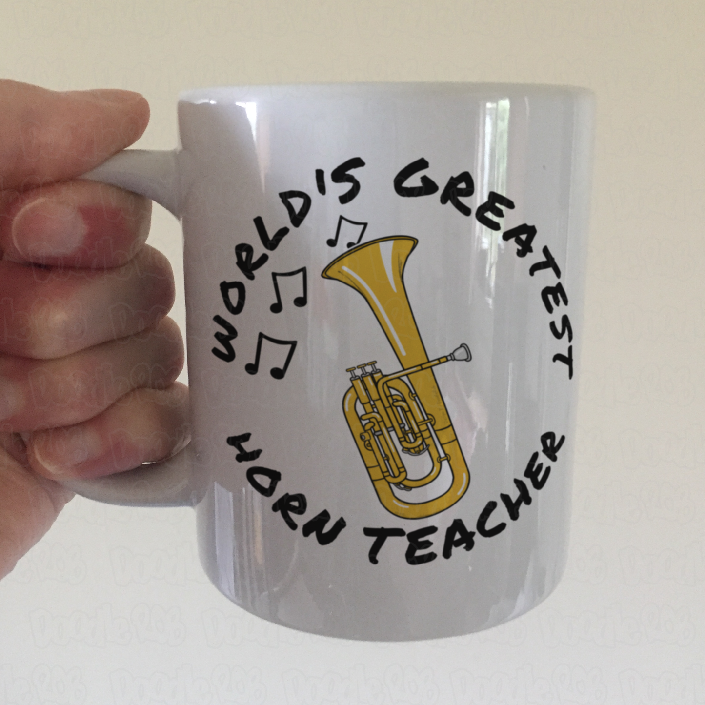 Tenor Horn Teacher Mug - World's Greatest Horn Teacher - Brass Musician Gift