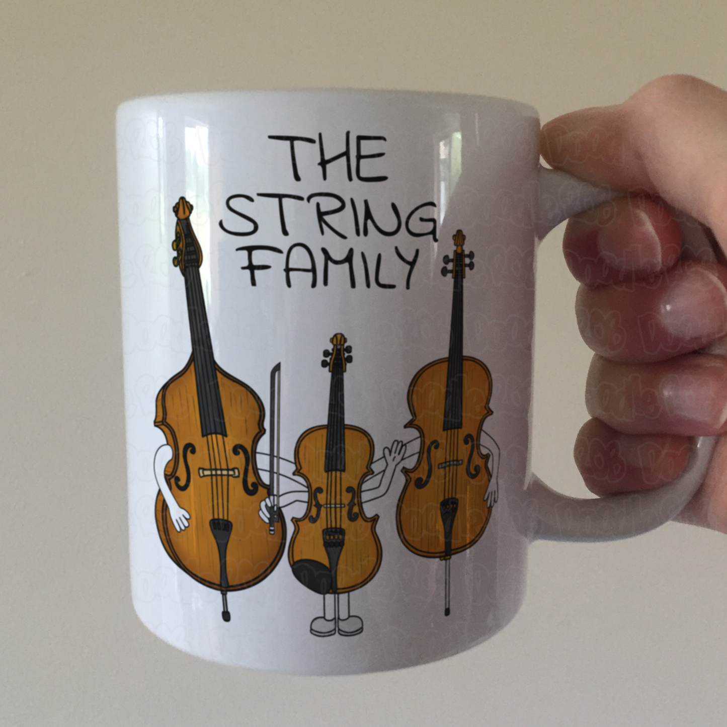 String Musician Mug - The String Family - Violinist - Cellist - Double Bassist - String Teacher Gift