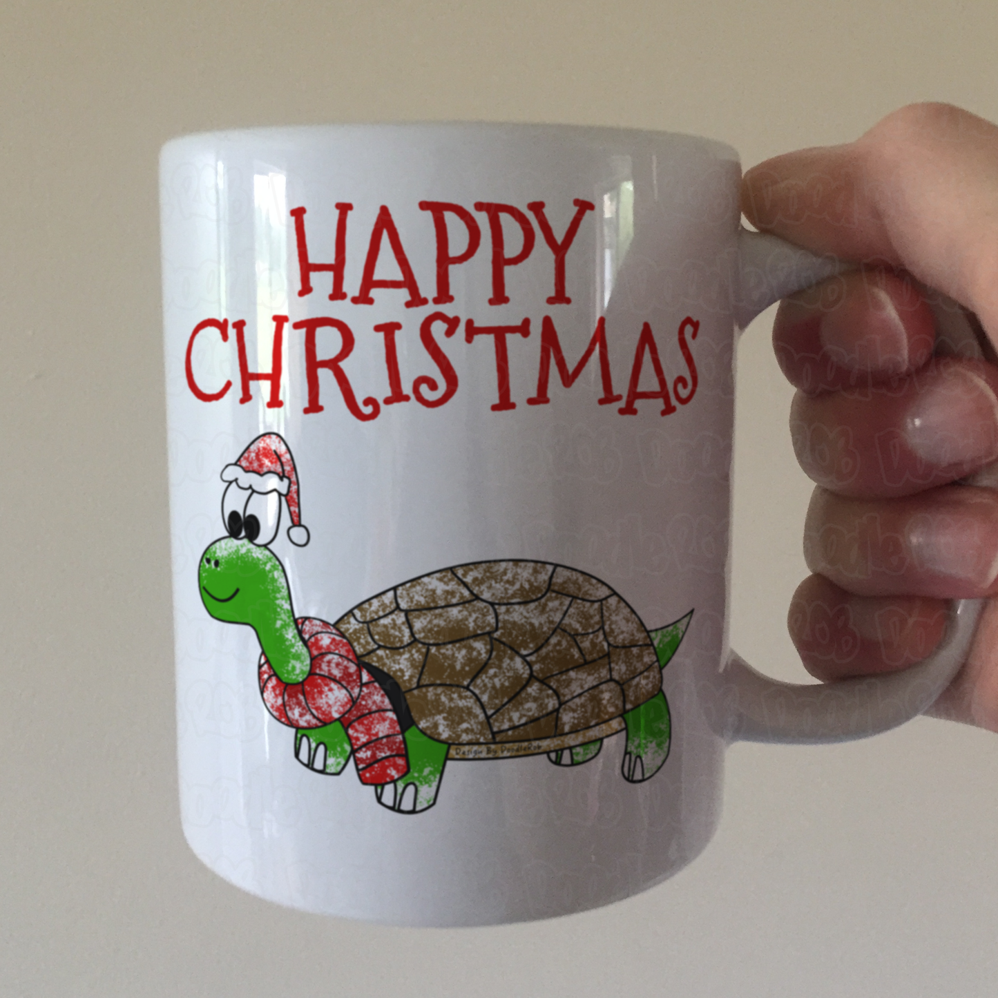 Tortoise Christmas Mug - Wildlife Lover Xmas Gift - Funny Tortoise Gift