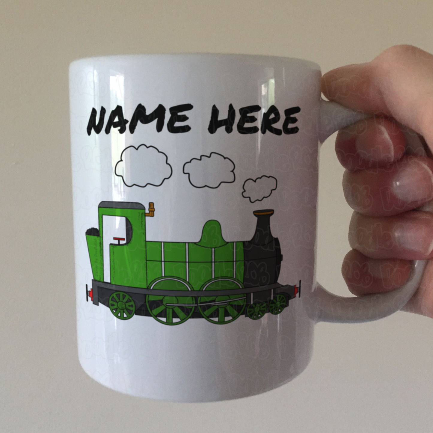 Steam Train Personalised Mug (Green) - Railway Enthusiast Custom Mug