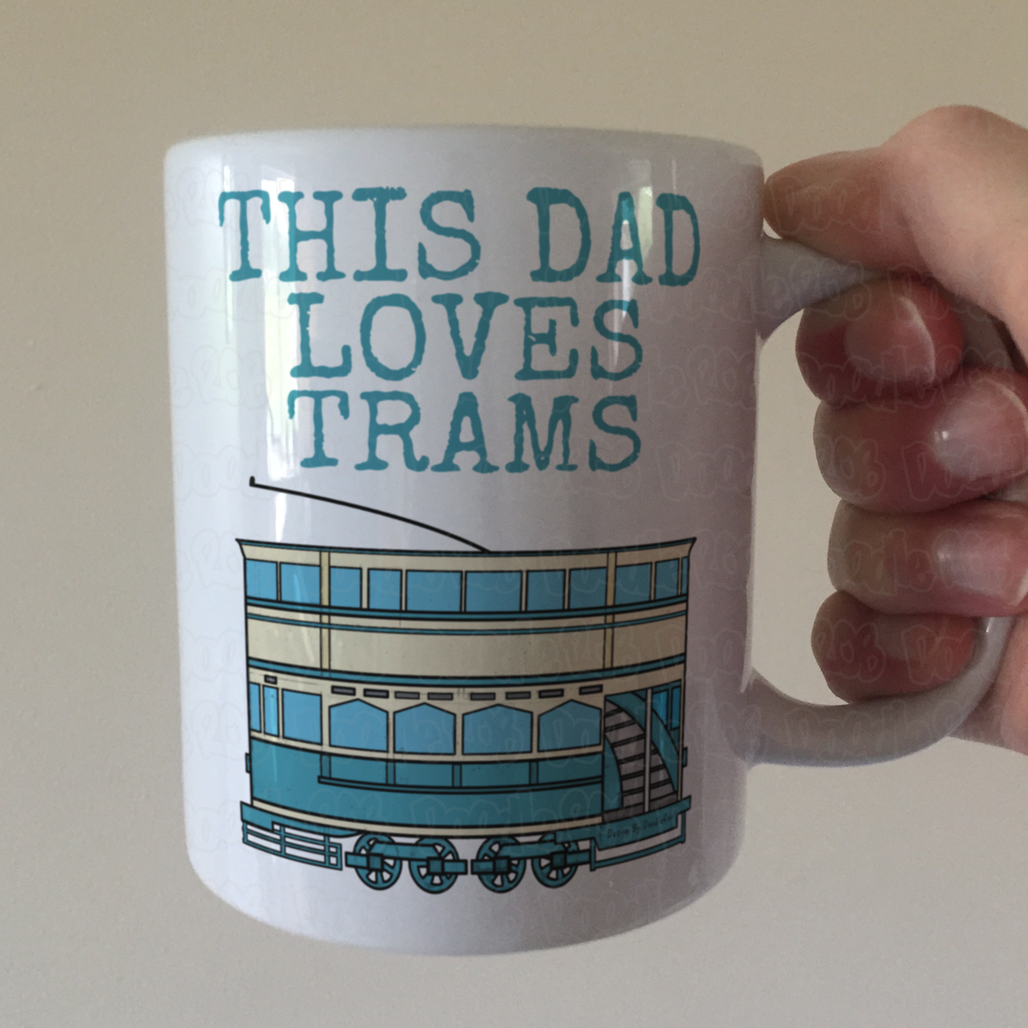 Tram Father's Day Mug - This Dad Loves Trams - Rail Enthusiast Gift