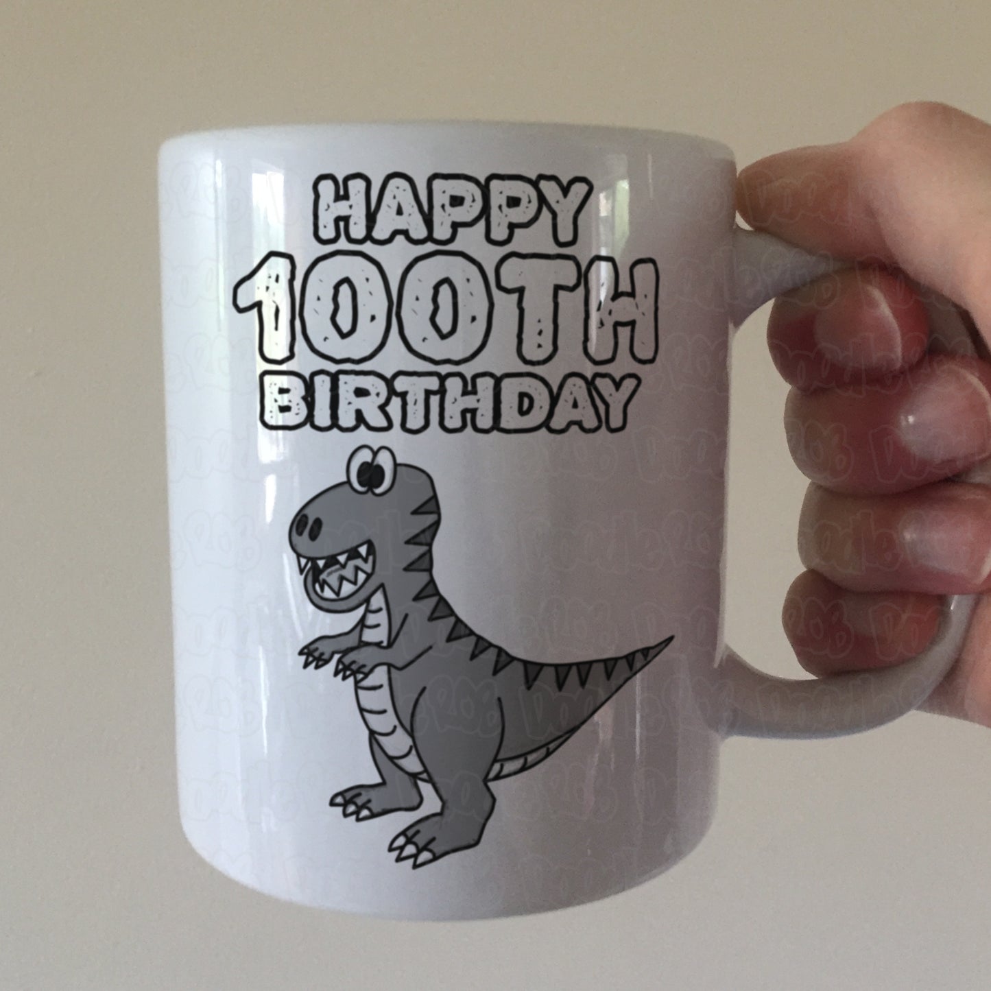 Funny 100th Birthday Mug - Dinosaur Mug - 100th Birthday Gift For Him