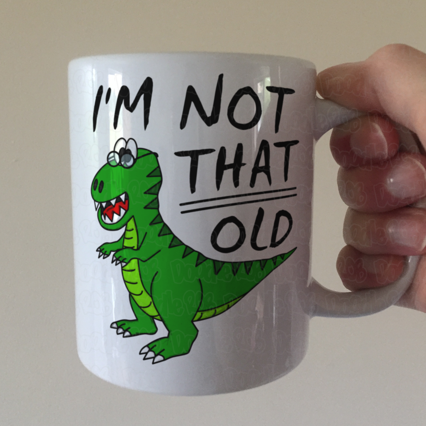 Dinosaur Birthday Mug - I'm Not That Old - Funny Retirement Gift - T-Rex Gift For Him