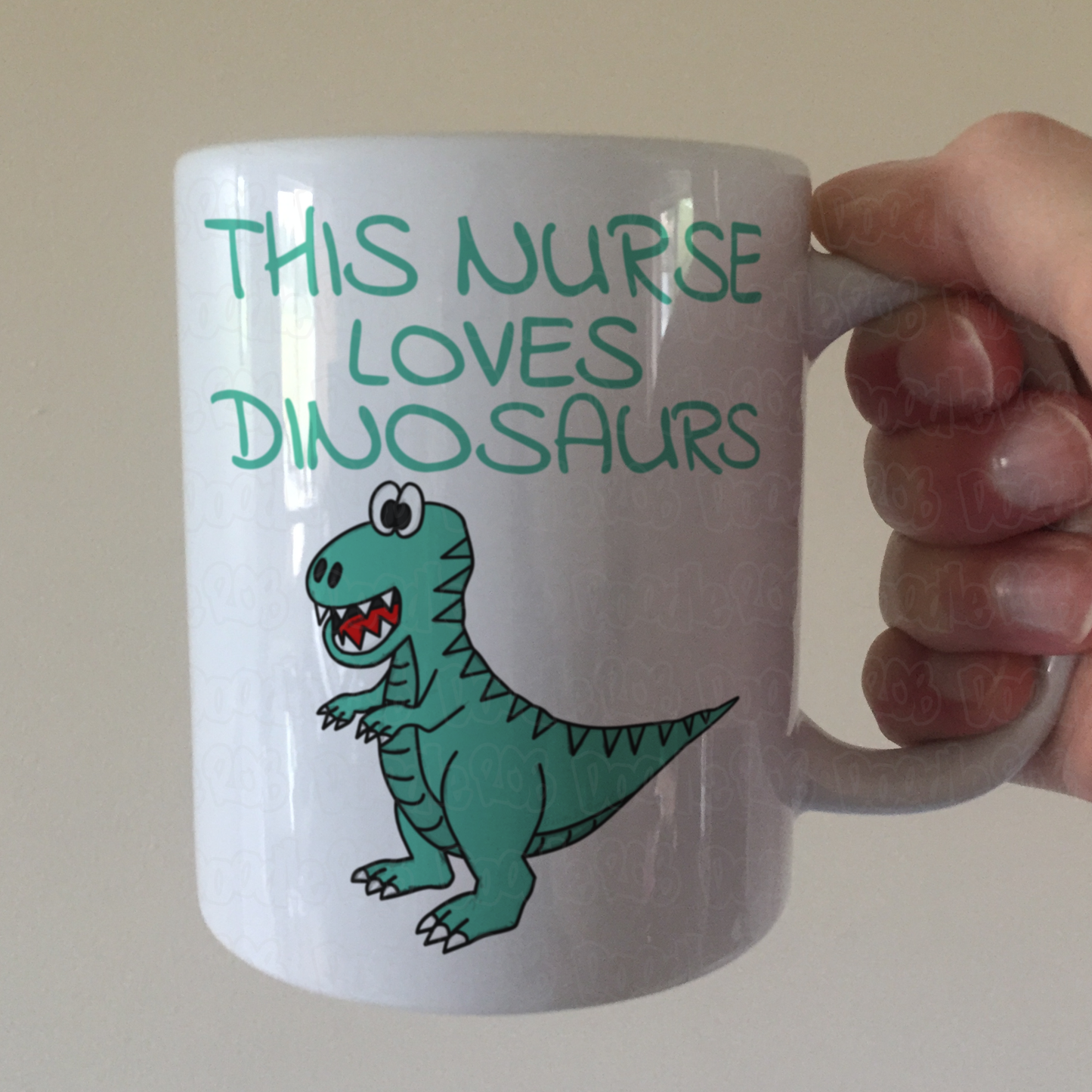 Nurse Dinosaur Mug - This Nurse Loves Dinosaurs - T-Rex Funny Gift For Nurse