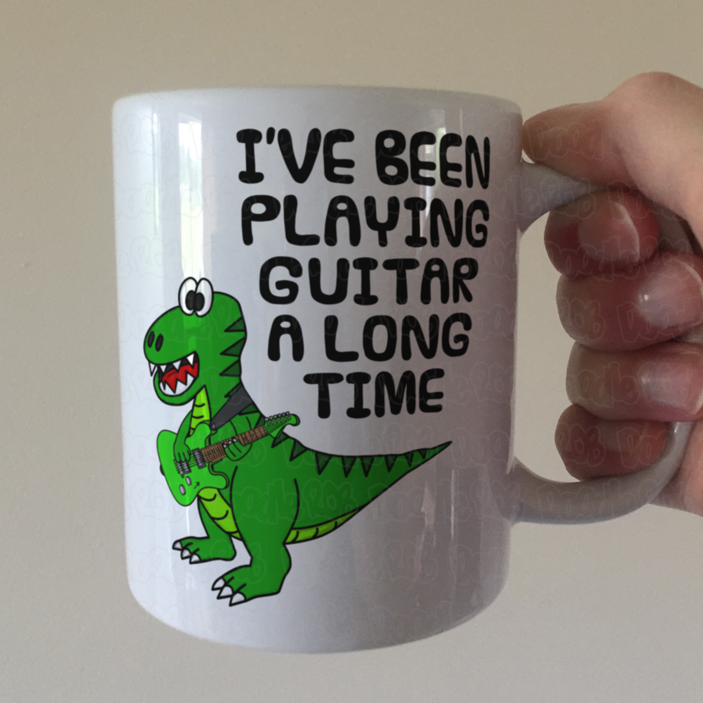 Dinosaur Electric Guitar Mug - I've Been Playing Guitar A Long Time - Funny Gift For Guitarist