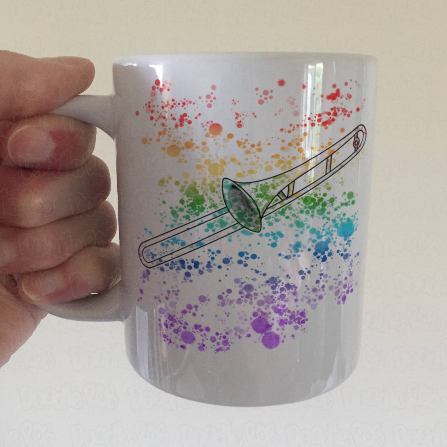 Trombone Rainbow Mug - Gift For Trombonist - Trombone Teacher Mug - Brass Musician Gift