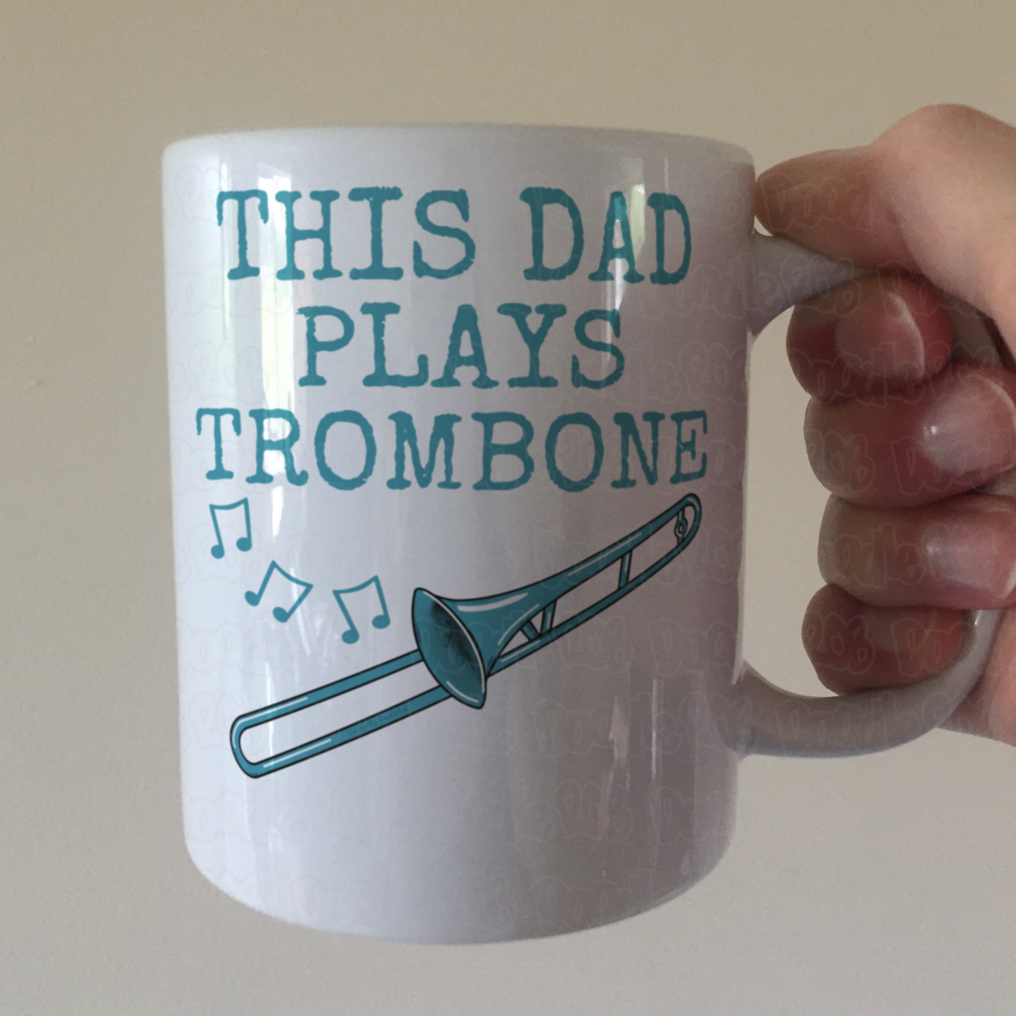 Trombone Father's Day Mug - This Dad Plays Trombone - Trombonist Brass Musician Gift