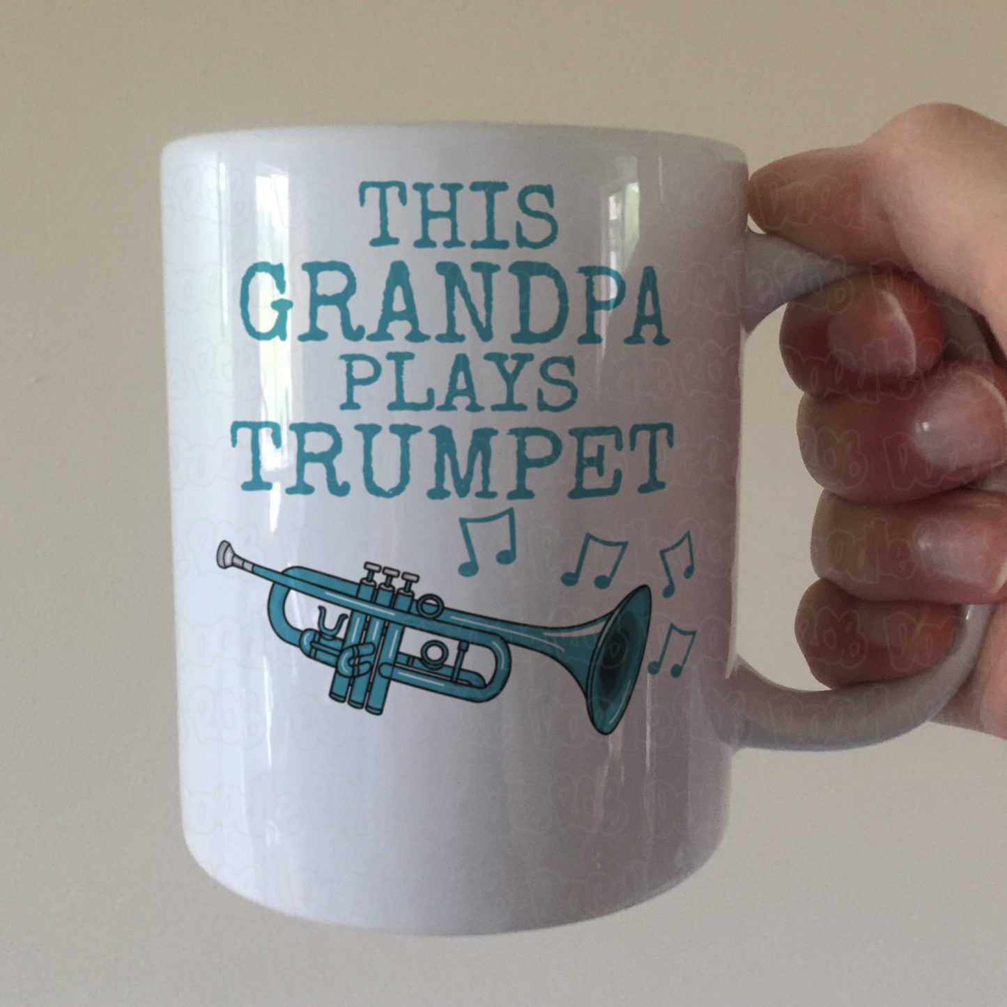 Trumpet Father's Day Mug - This Grandpa Plays Trumpet - Trumpeter Brass Musician Gift
