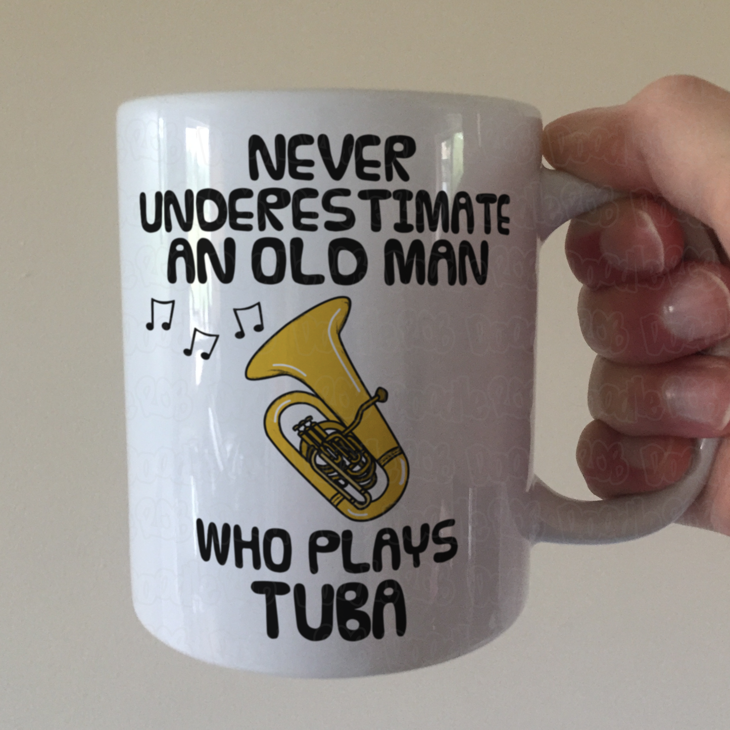 Funny Tuba Mug - Never Underestimate An Old Man Who Plays Tuba - Tubaist Brass Musician Gift For Him