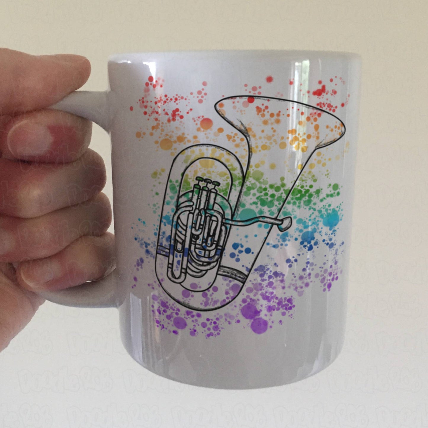 Tuba Rainbow Mug - Gift For Tubaist - Tuba Teacher Mug - Brass Musician Gift
