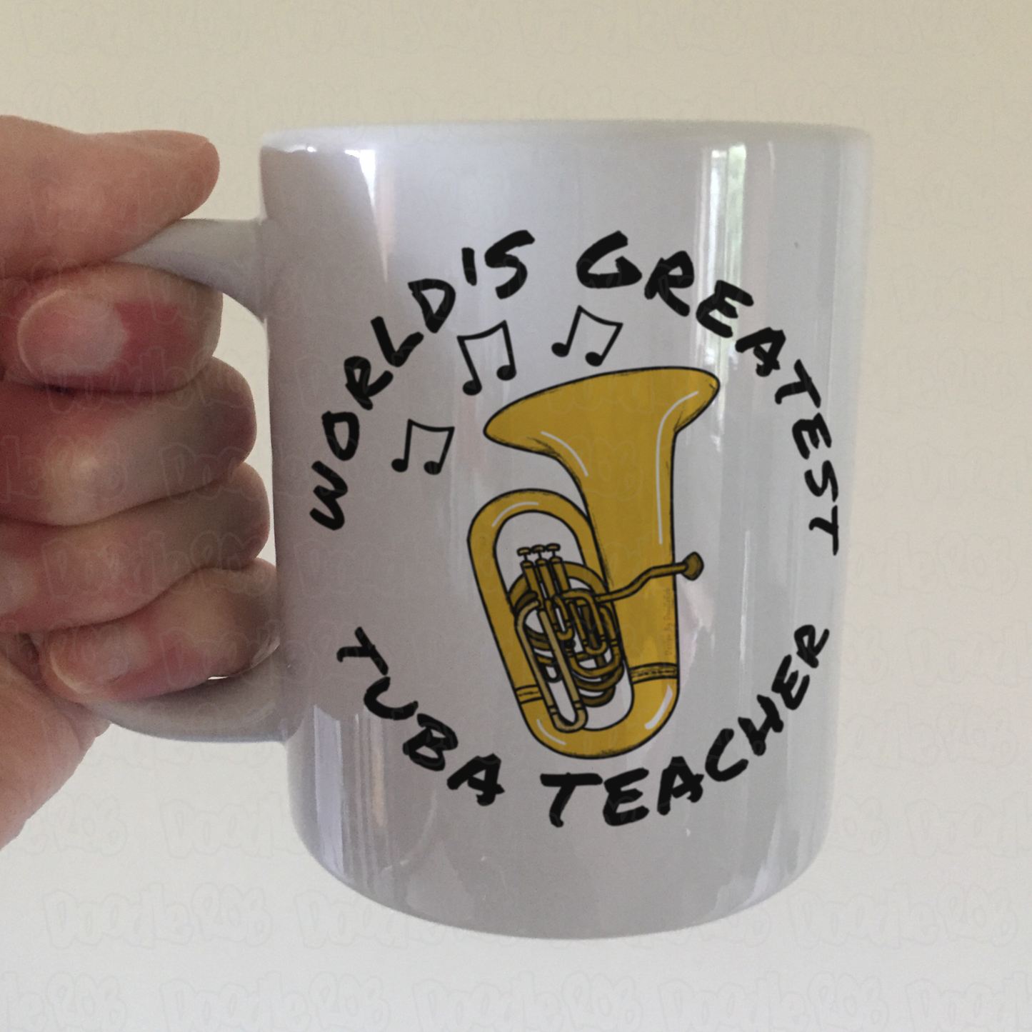 Tuba Teacher Mug - World's Greatest Tuba Teacher - Brass Teacher Gift
