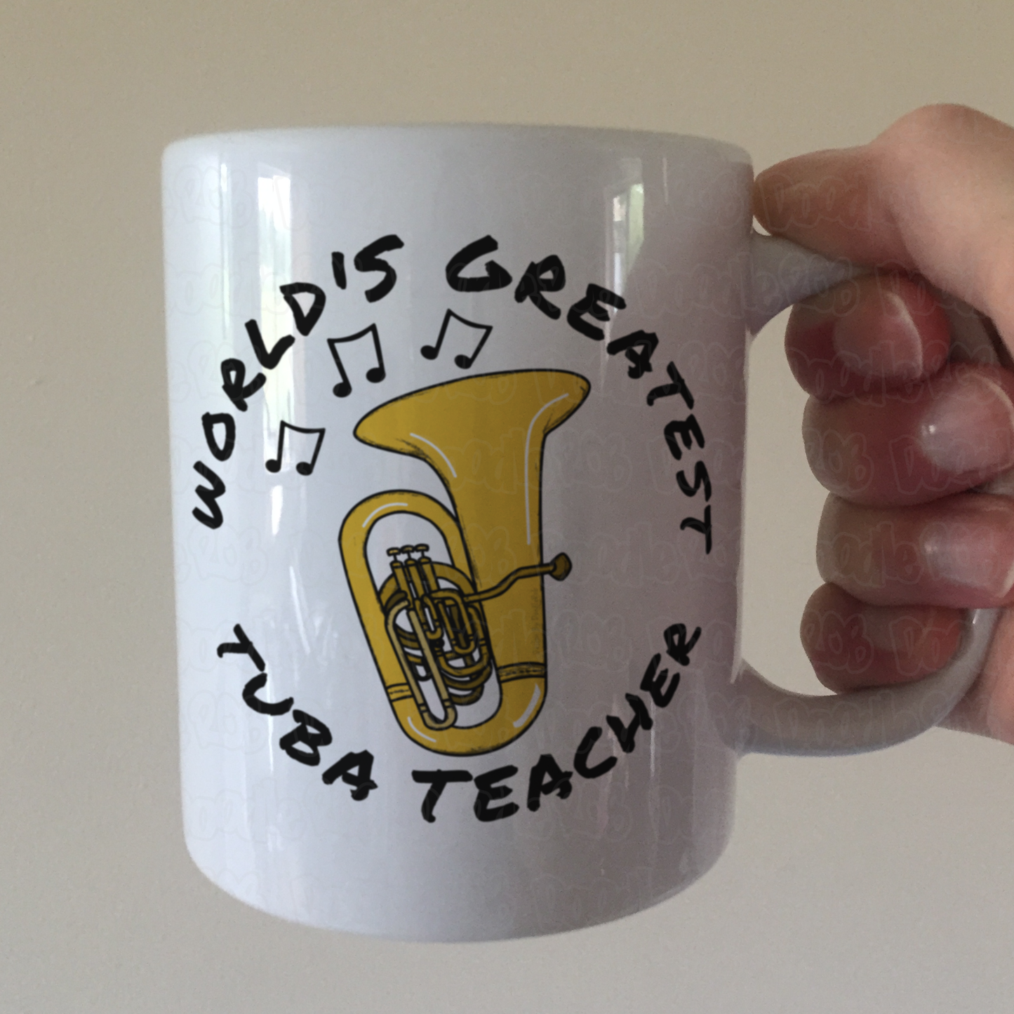 Tuba Teacher Mug - World's Greatest Tuba Teacher - Brass Teacher Gift