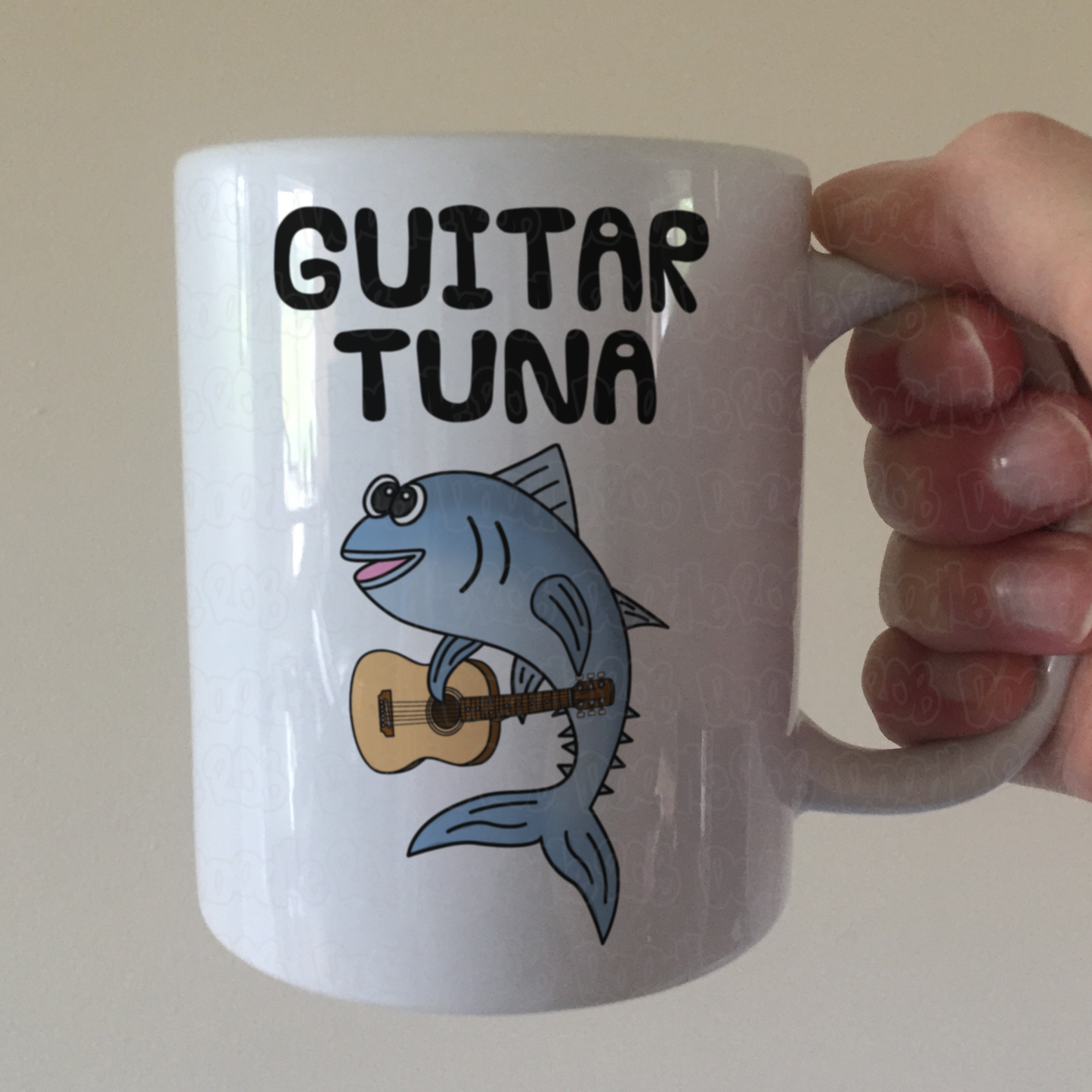 Guitar Tuna Mug (Acoustic Guitar) - Acoustic Guitarist Gift - Funny Guitar Teacher Mug