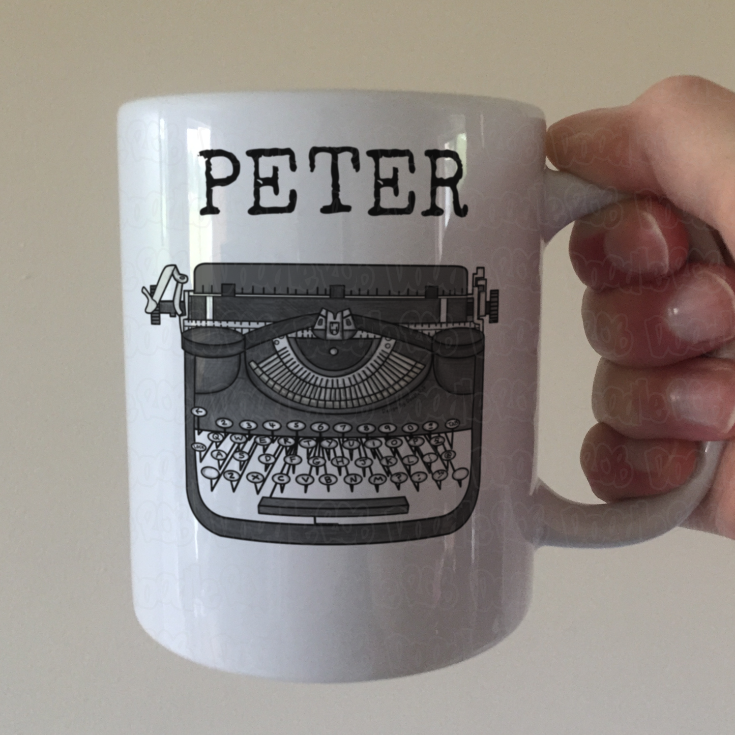 Typewriter Personalised Mug - Funny Custom Gift For Coworker - Secretary Custom Mug