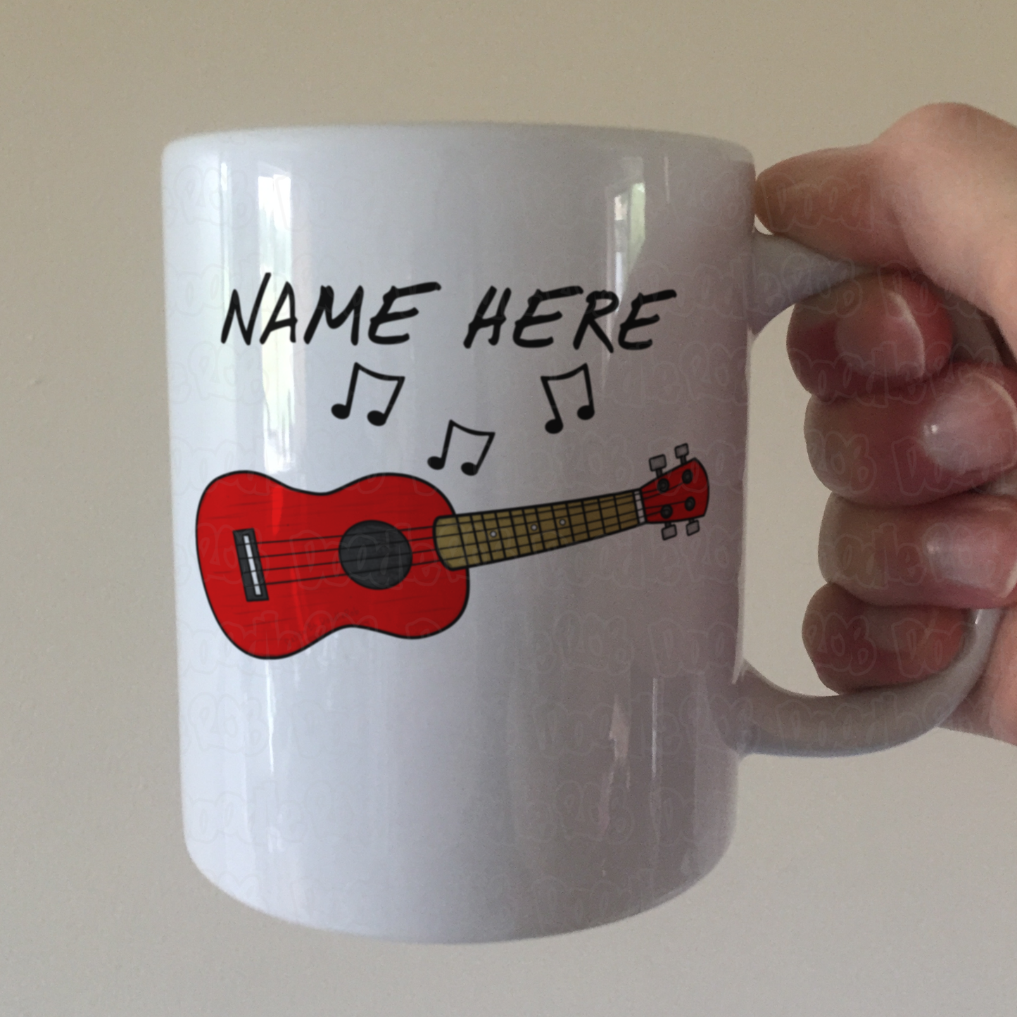 Ukulele Personalised Mug - Ukulelist Custom Mug - Music Teacher Gift