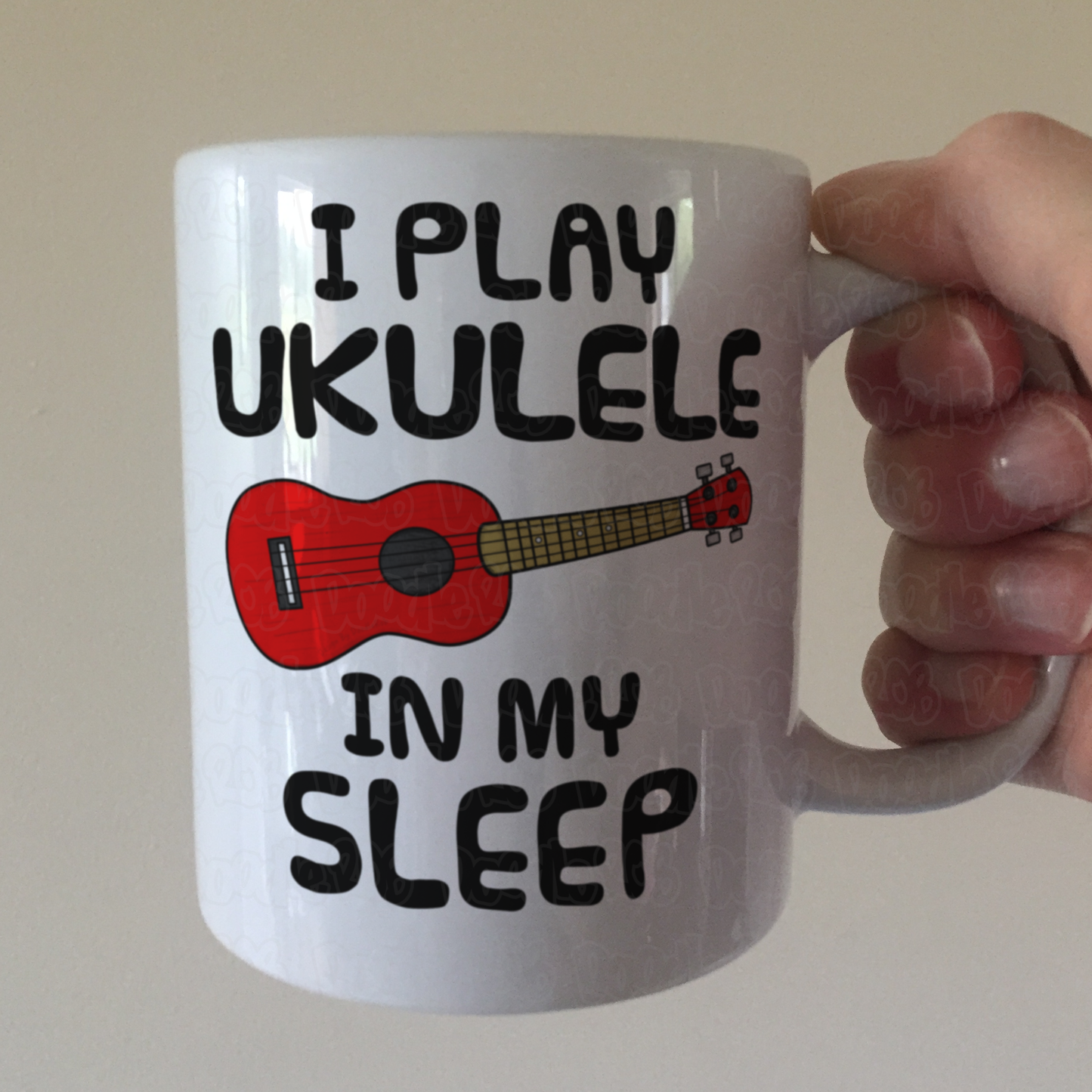 Funny Ukulele Mug - I Play Ukulele In My Sleep - Uke Player Musician Gift