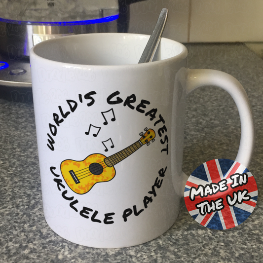Funny Ukulele Mug - World's Greatest Ukulele Player - Ukulele Teacher Gift