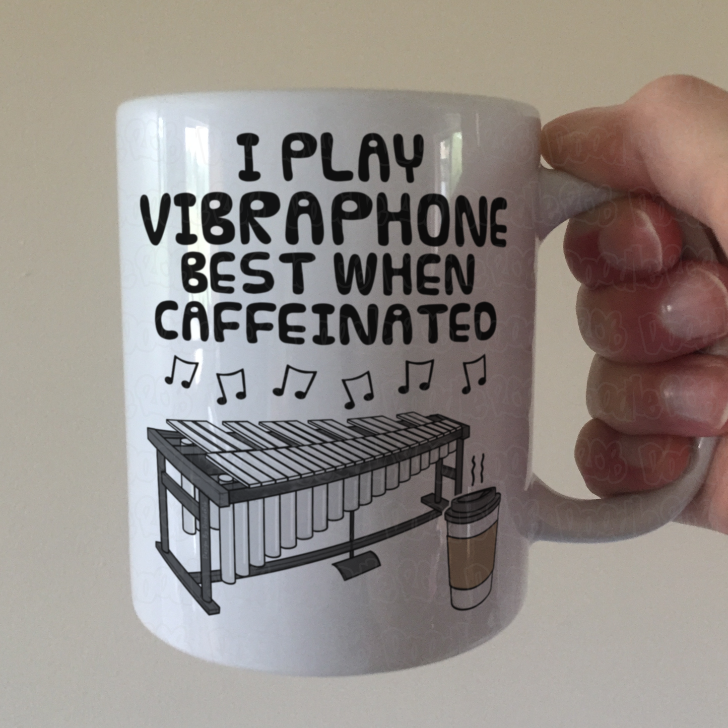 Vibraphone Coffee Mug - I Play Vibraphone Best When Caffeinated - Percussionist Musician Gift