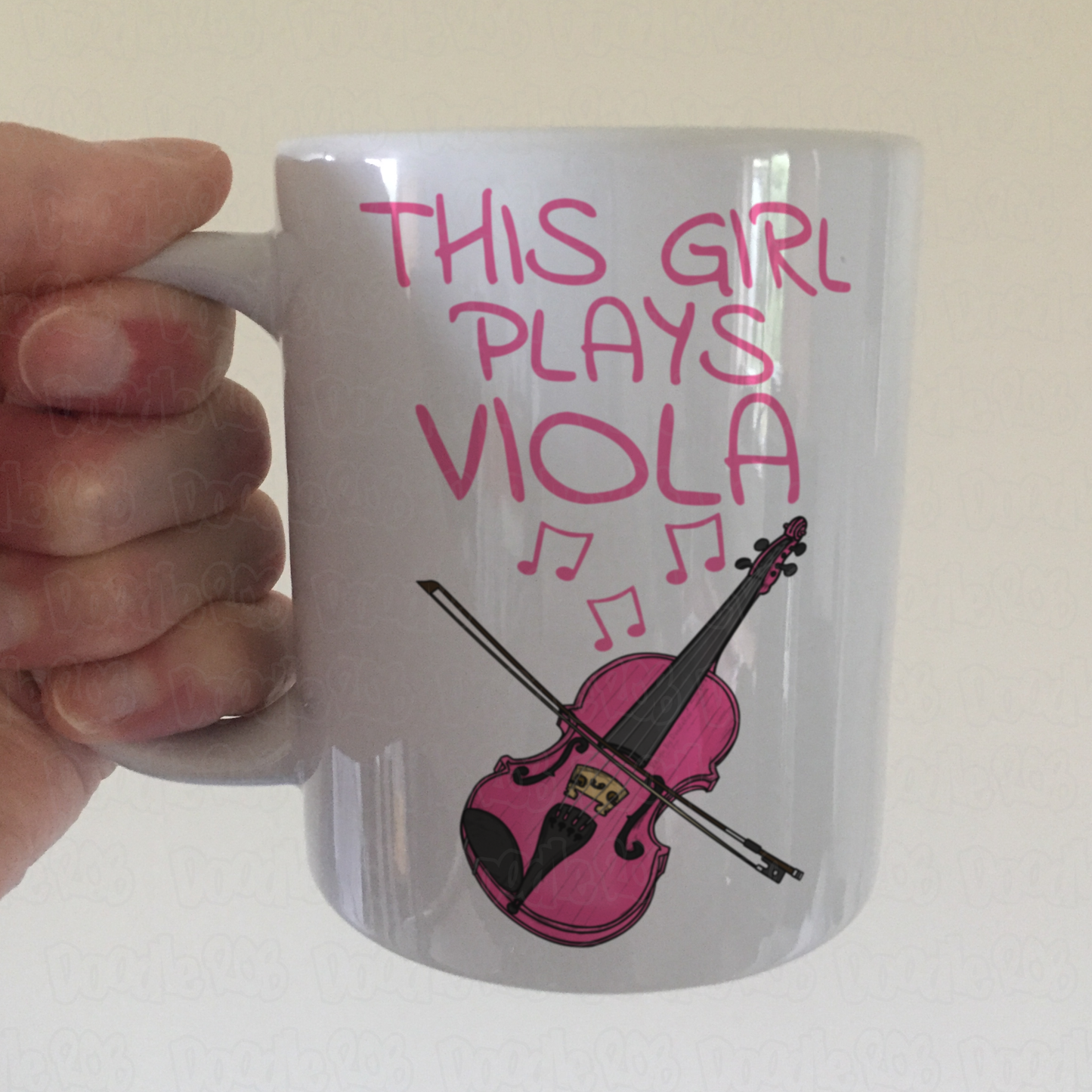 Pink Viola Mug - This Girl Plays Viola - Female Violist - String Musician Gift For Her