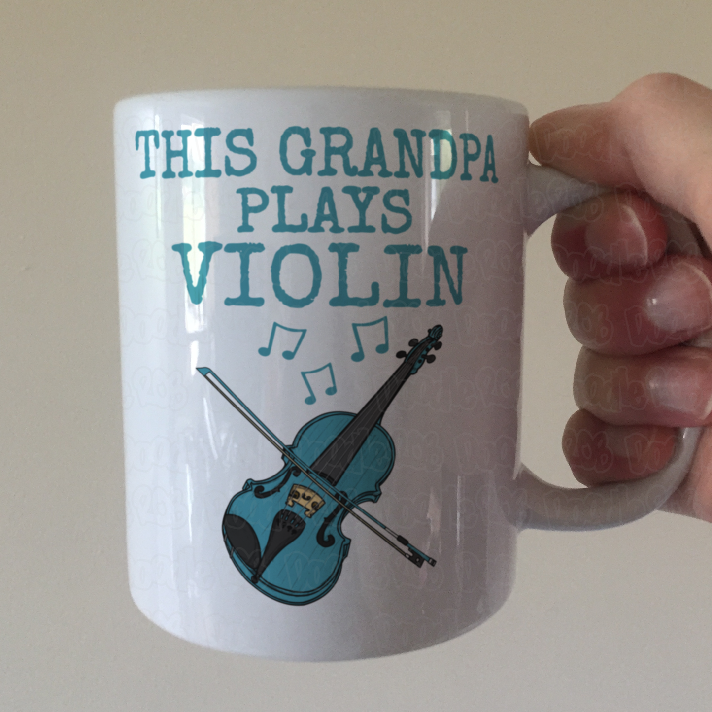 Violin Father's Day Mug - This Grandpa Plays Violin - Violinist Musician Gift