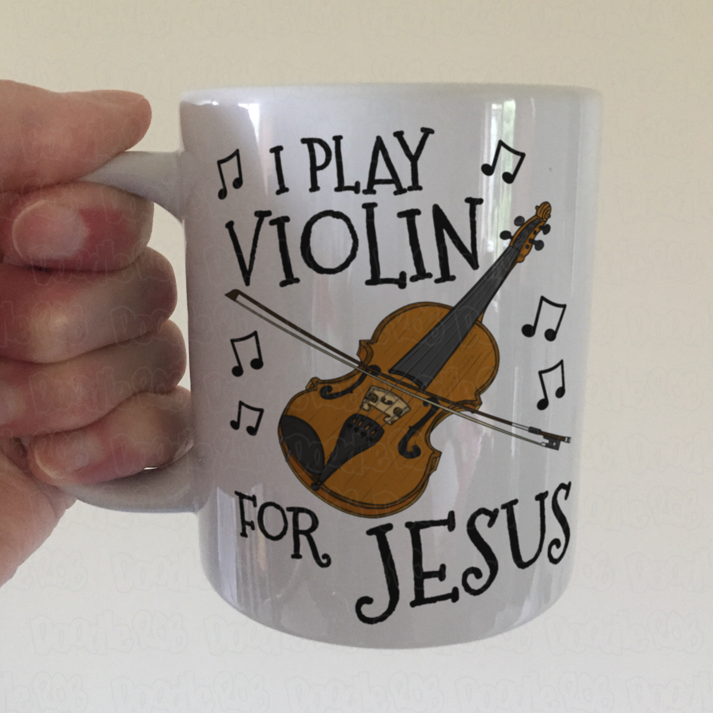 Christian Violin Mug - I Play Violin For Jesus - Church Violinist Gift