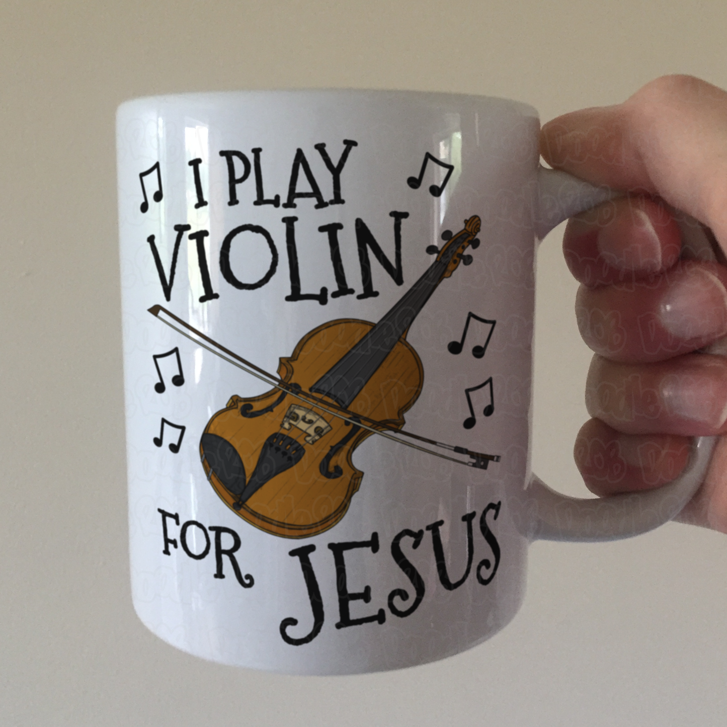 Christian Violin Mug - I Play Violin For Jesus - Church Violinist Gift