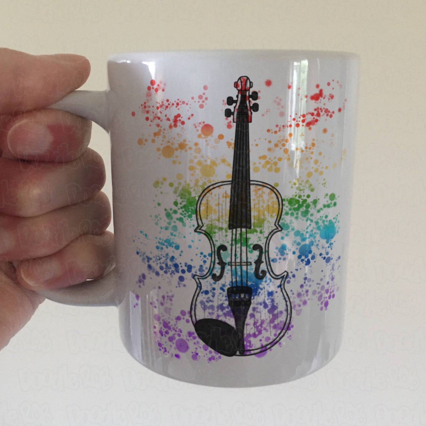 Violin Rainbow Mug - Gift For Violinist - Violin Teacher Gift - String Musician Mug