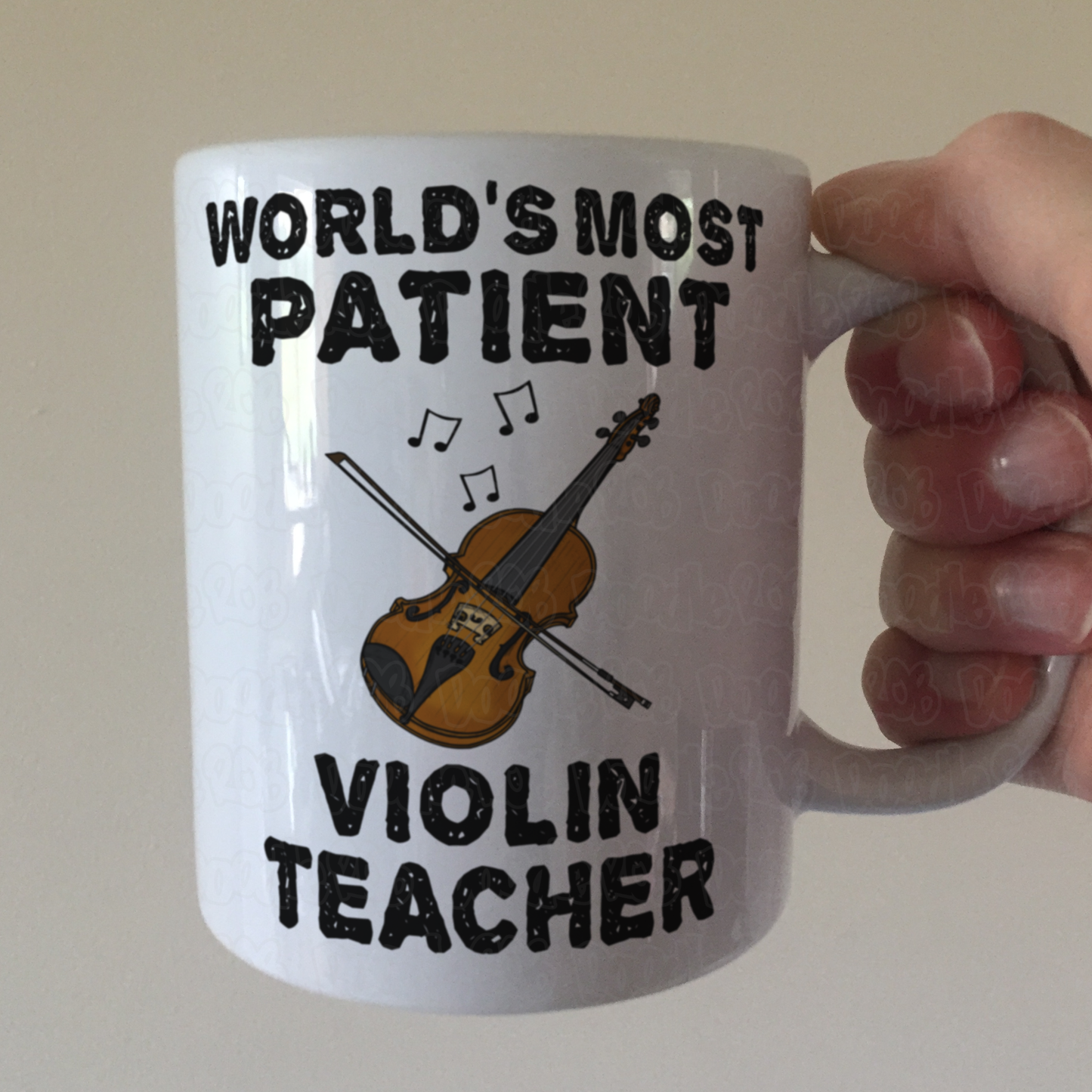 Funny Violin Teacher Mug - World's Most Patient Violin Teacher - String Teacher Gift