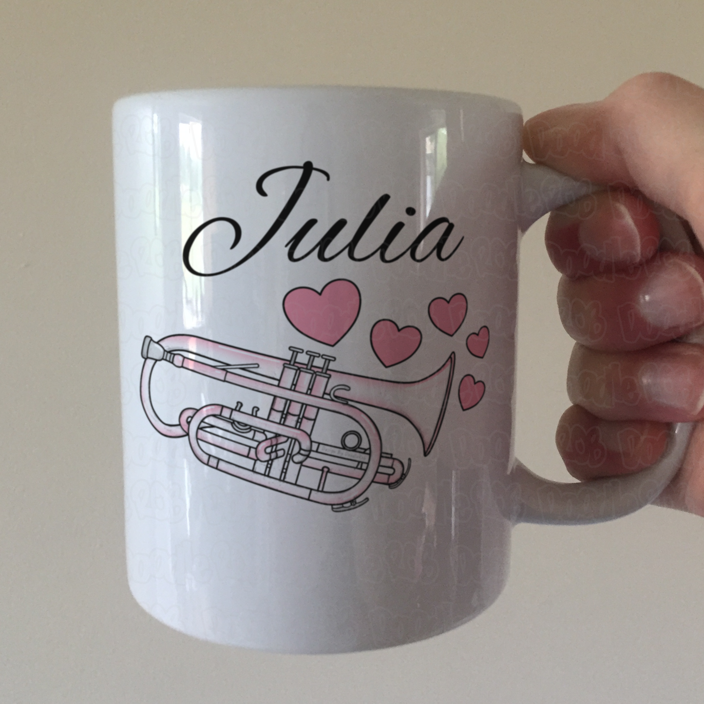 Cornet Personalised Wedding Mug - Custom Gift For Cornetist