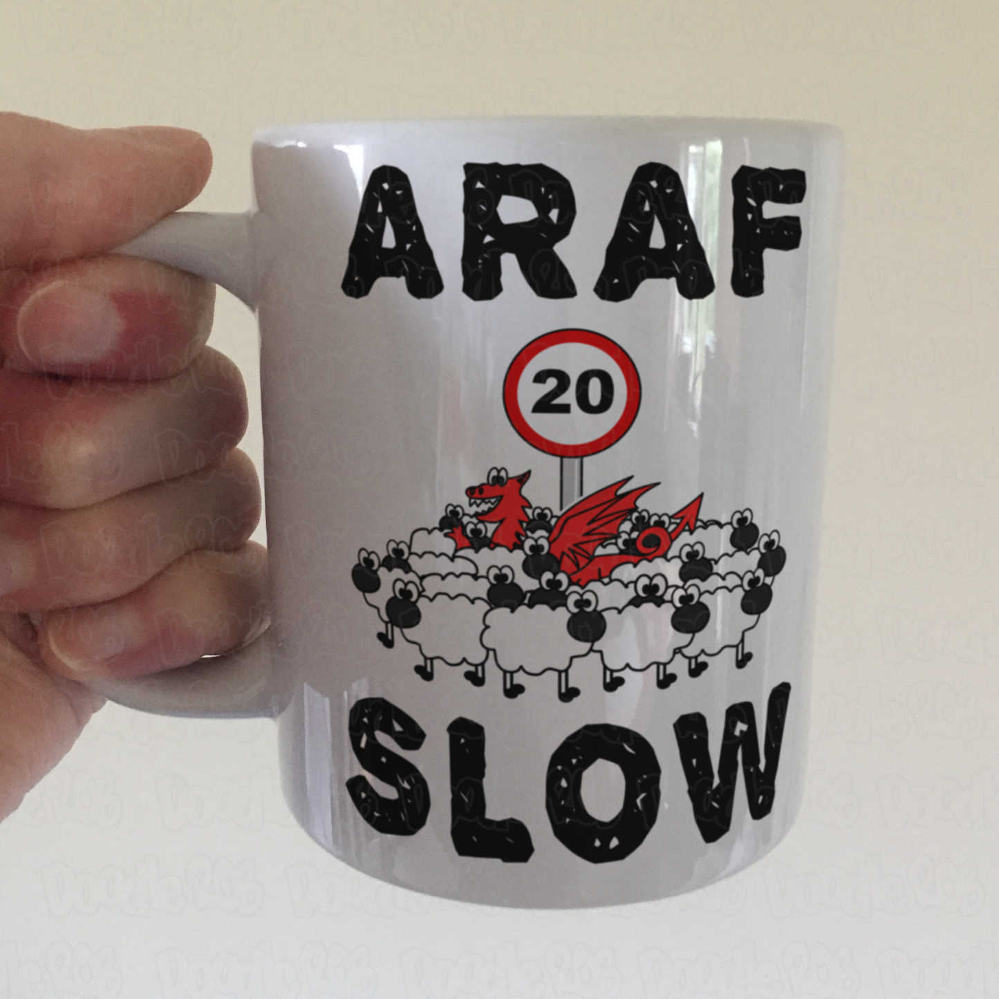 Funny Wales Mug - 20mph Speed Limit - Welsh Dragon Mug - ARAF Slow
