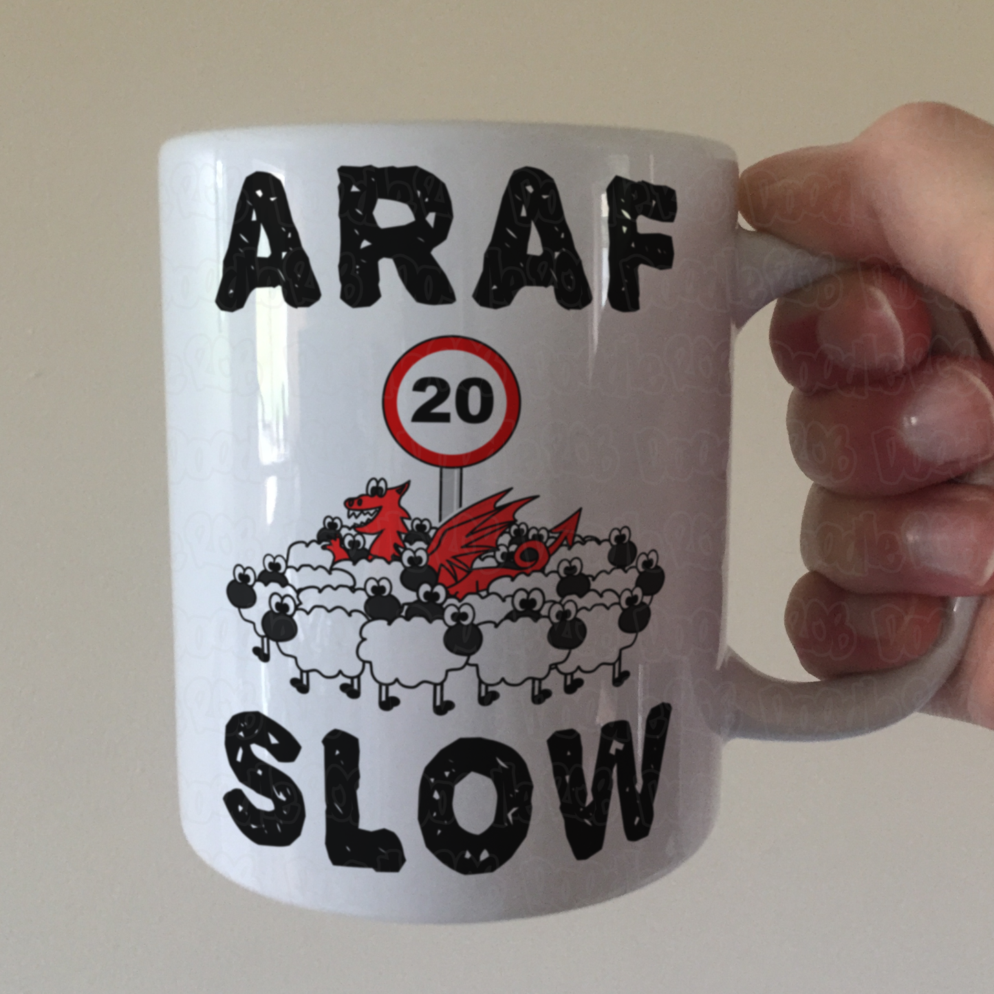 Funny Wales Mug - 20mph Speed Limit - Welsh Dragon Mug - ARAF Slow