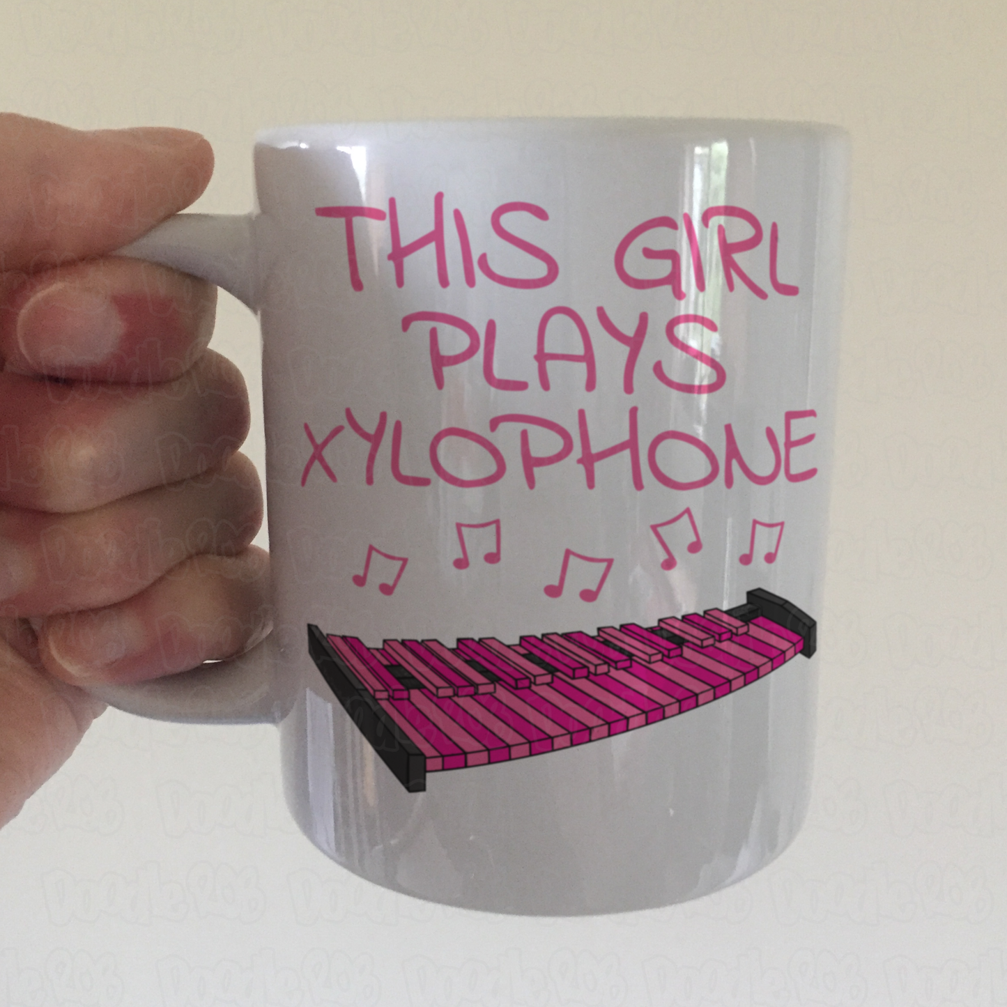 Girl's Xylophone Mug - This Girl Plays Xylophone - Female Xylophonist Gift - Percussionist Gift For Her