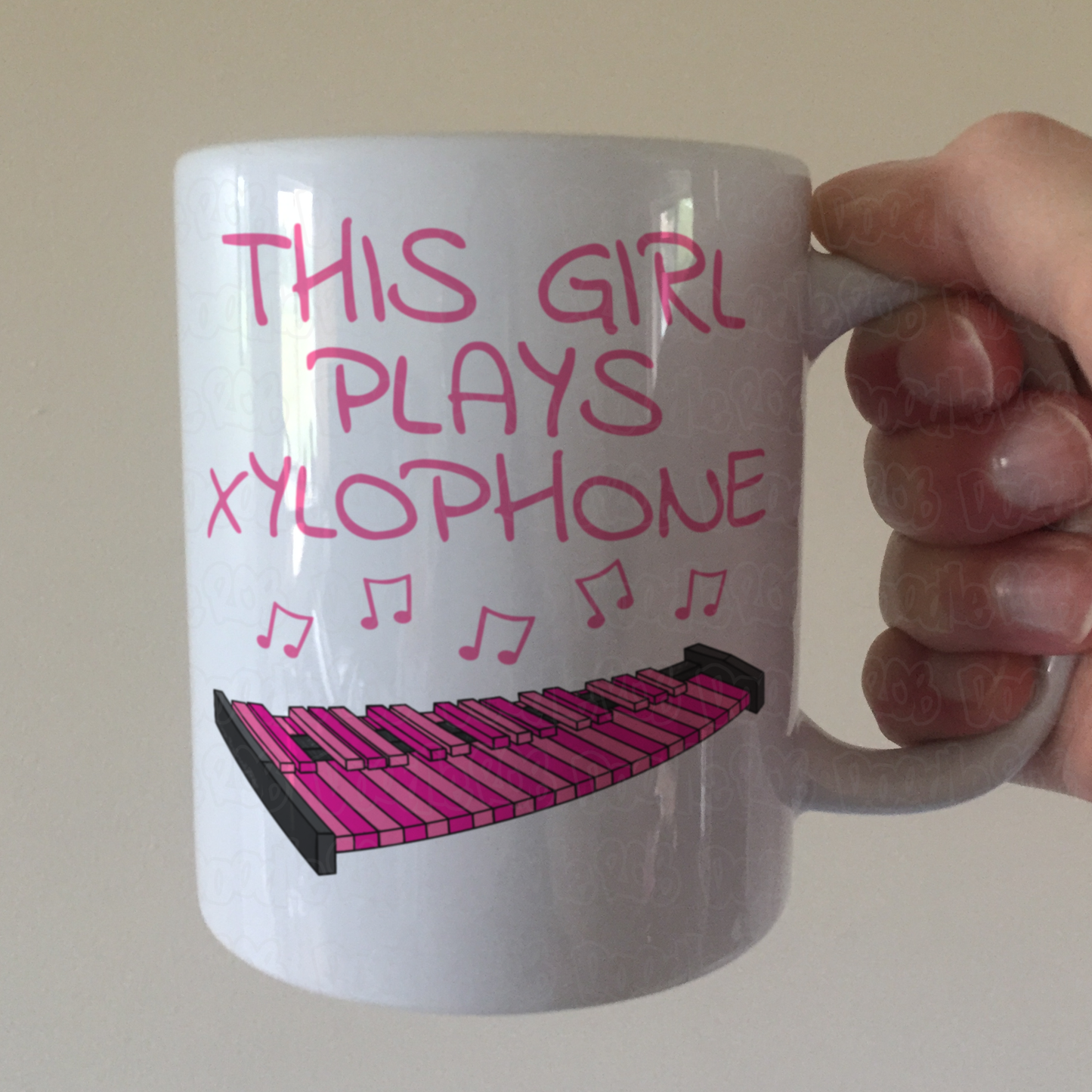Girl's Xylophone Mug - This Girl Plays Xylophone - Female Xylophonist Gift - Percussionist Gift For Her