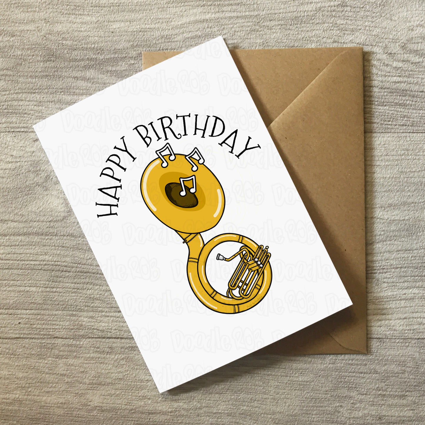 Sousaphone Birthday Card - Sousaphonist Card - Brass Musician Greeting Card