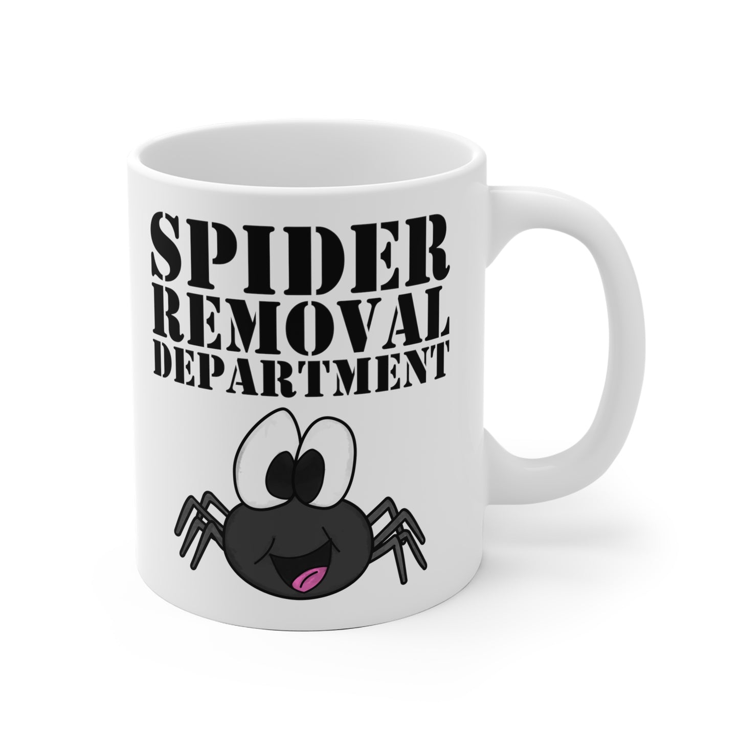 Funny Spider Mug - Spider Removal Department - Joke Gift For Him