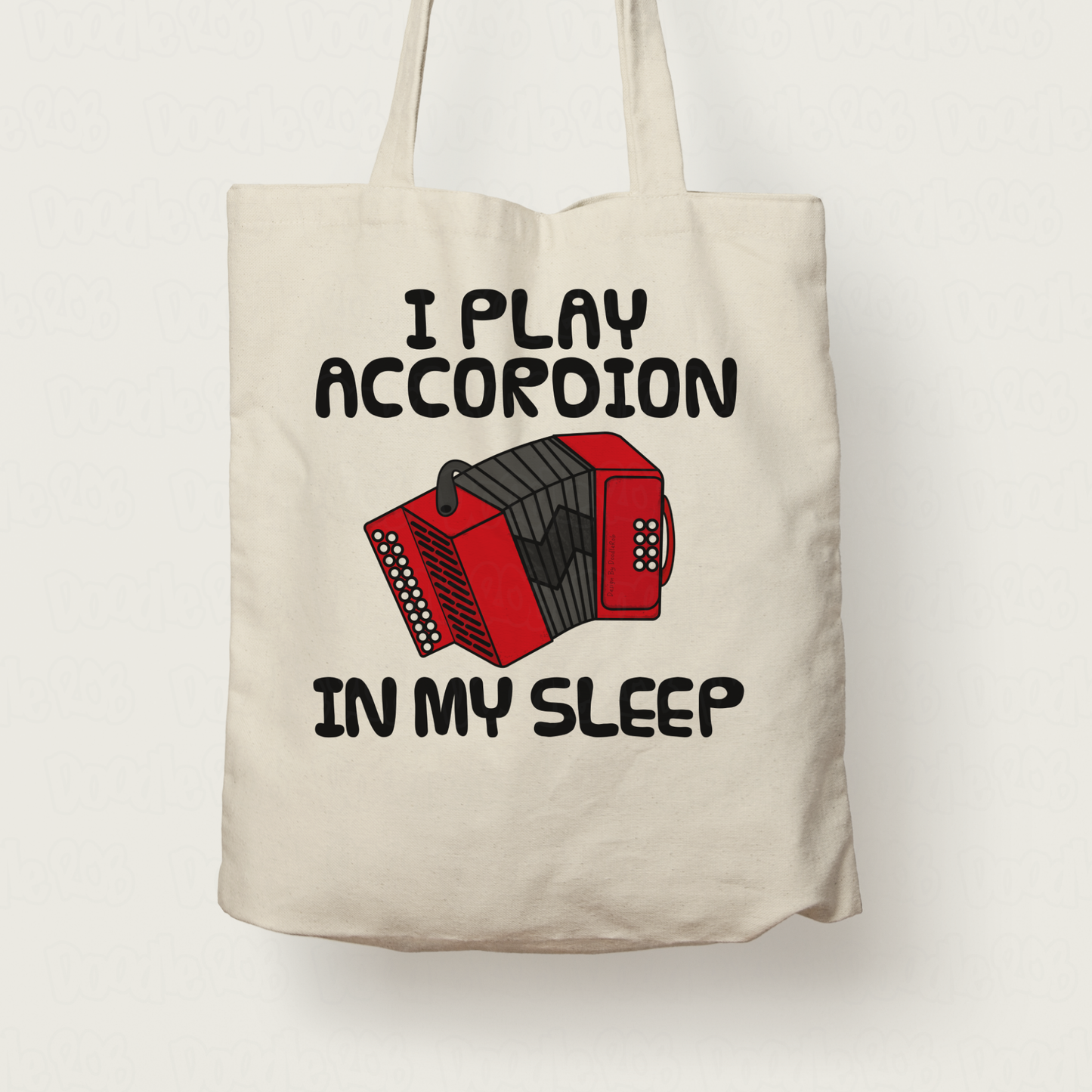 Funny Accordion Tote Bag - I Play Accordion In My Sleep - Accordionist Folk Musician Gift