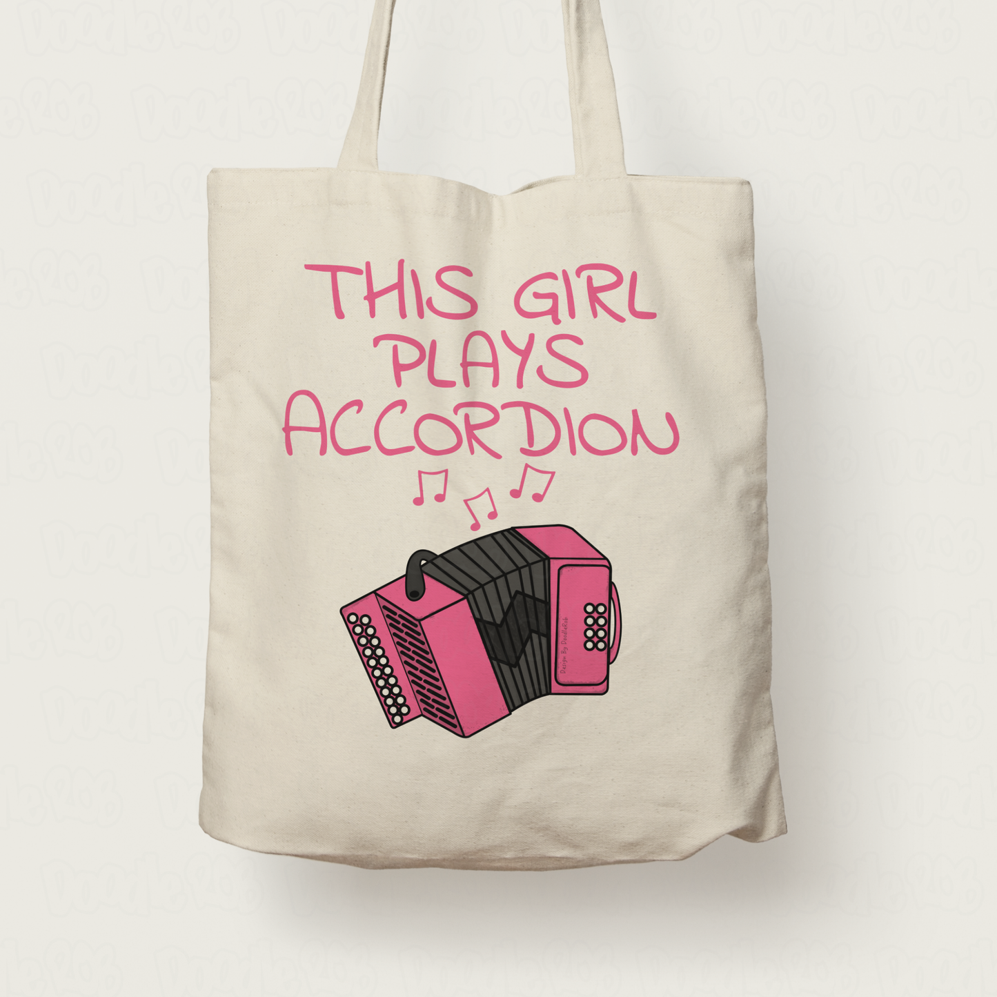 Girl's Accordion Tote Bag - This Girl Plays Accordion - Gift For Female Accordionist