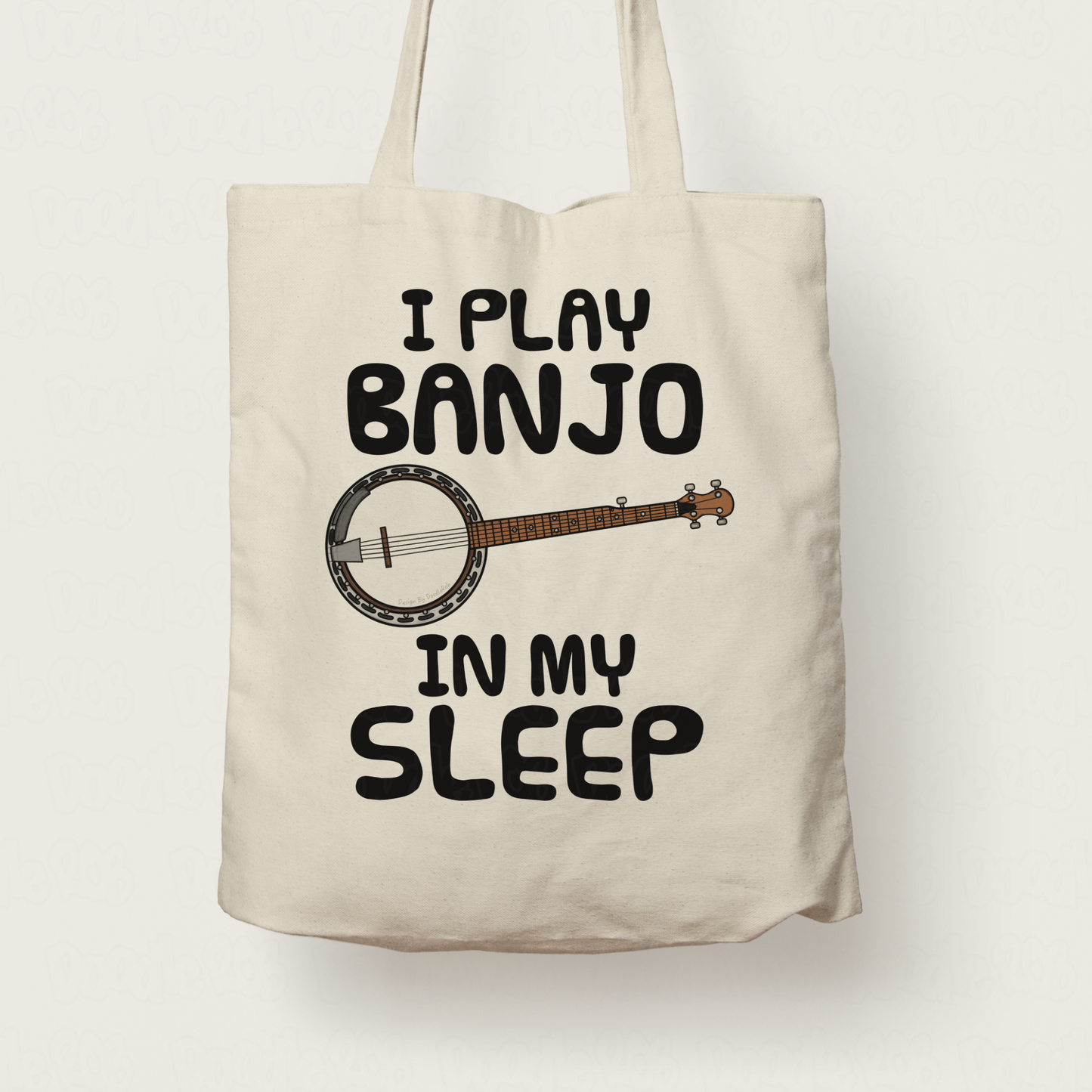 Funny Banjo Tote Bag - I Play Banjo In My Sleep - Banjoist Folk Musician Gift