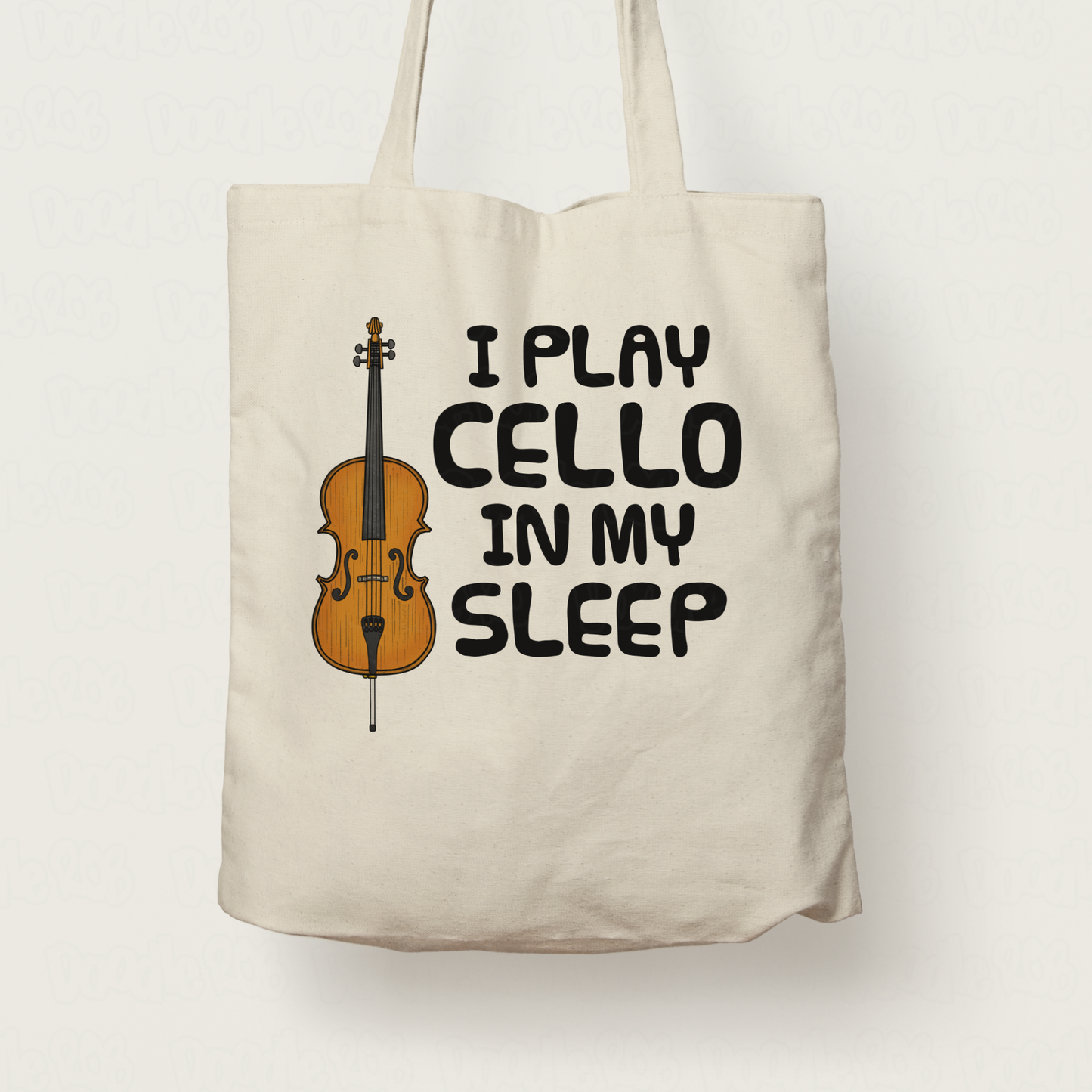 Funny Cello Tote Bag - I Play Cello In My Sleep - Cellist Musician Gift