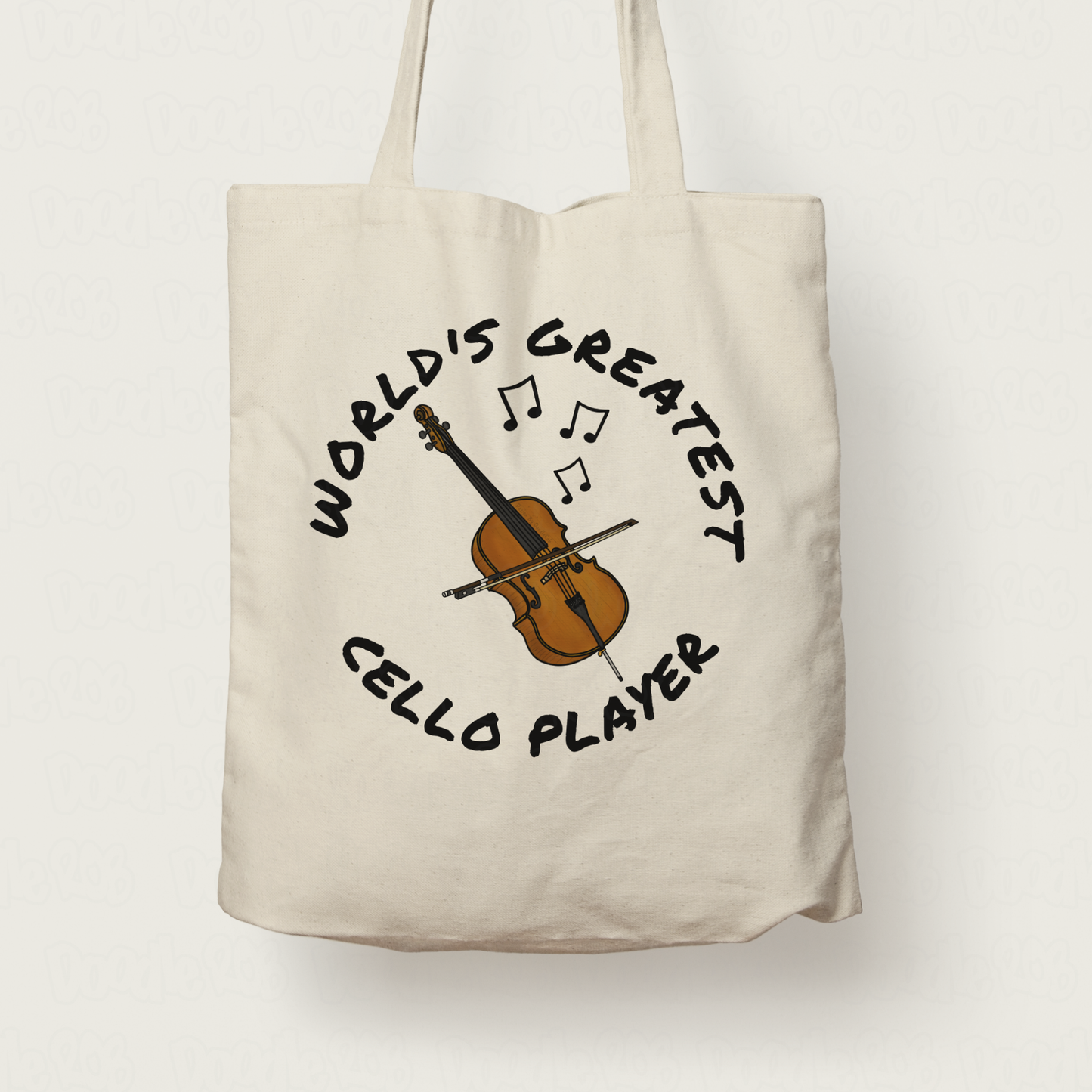 Cello Tote Bag - World's Greatest Cello Player - Gift For Cellist