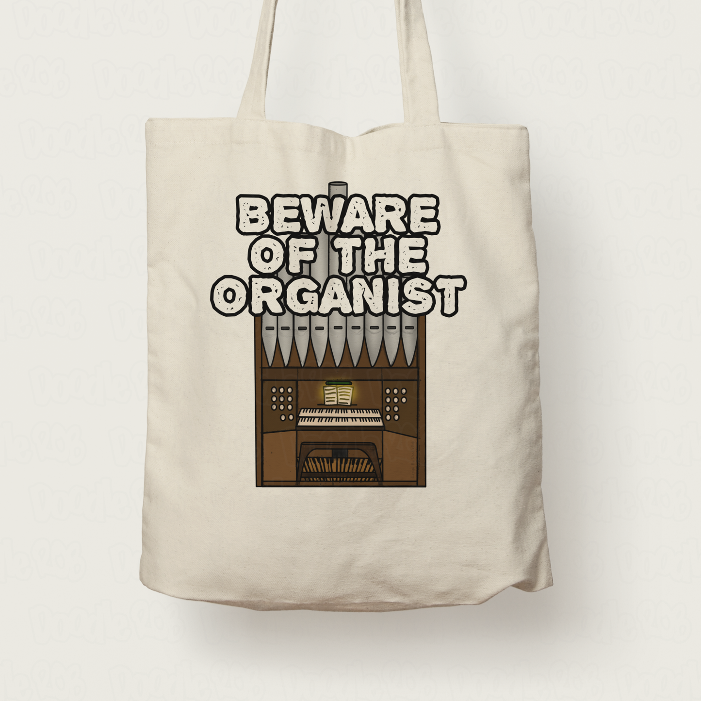 Church Organist Tote Bag - Beware Of The Organist - Funny Church Organ Gift