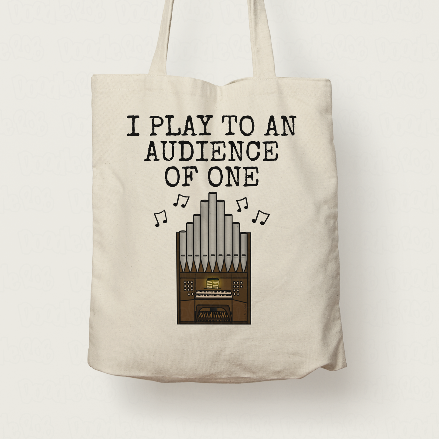 Church Organist Tote Bag - I Play To An Audience Of One - Christian Musician Gift