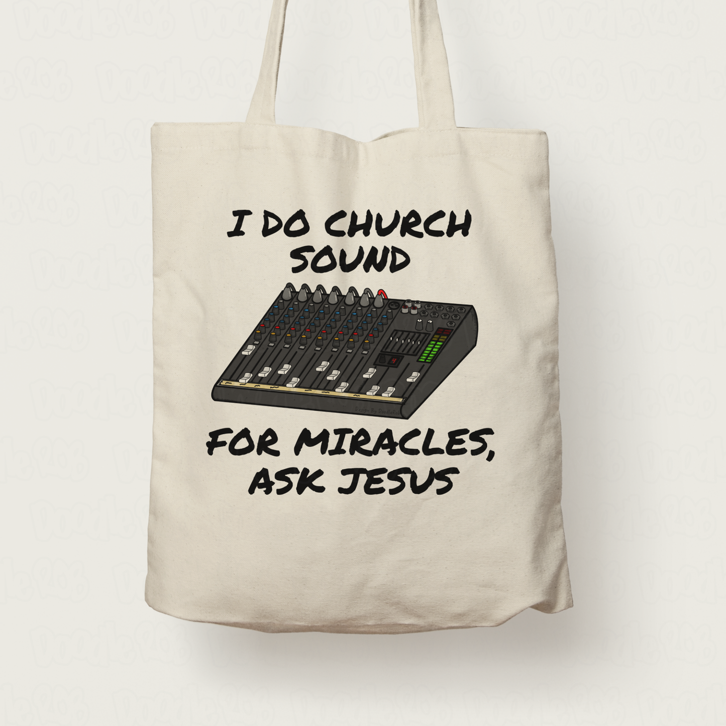 Church Sound Tote Bag - I Do Church Sound For Miracles Ask Jesus - Sound Guy Gift
