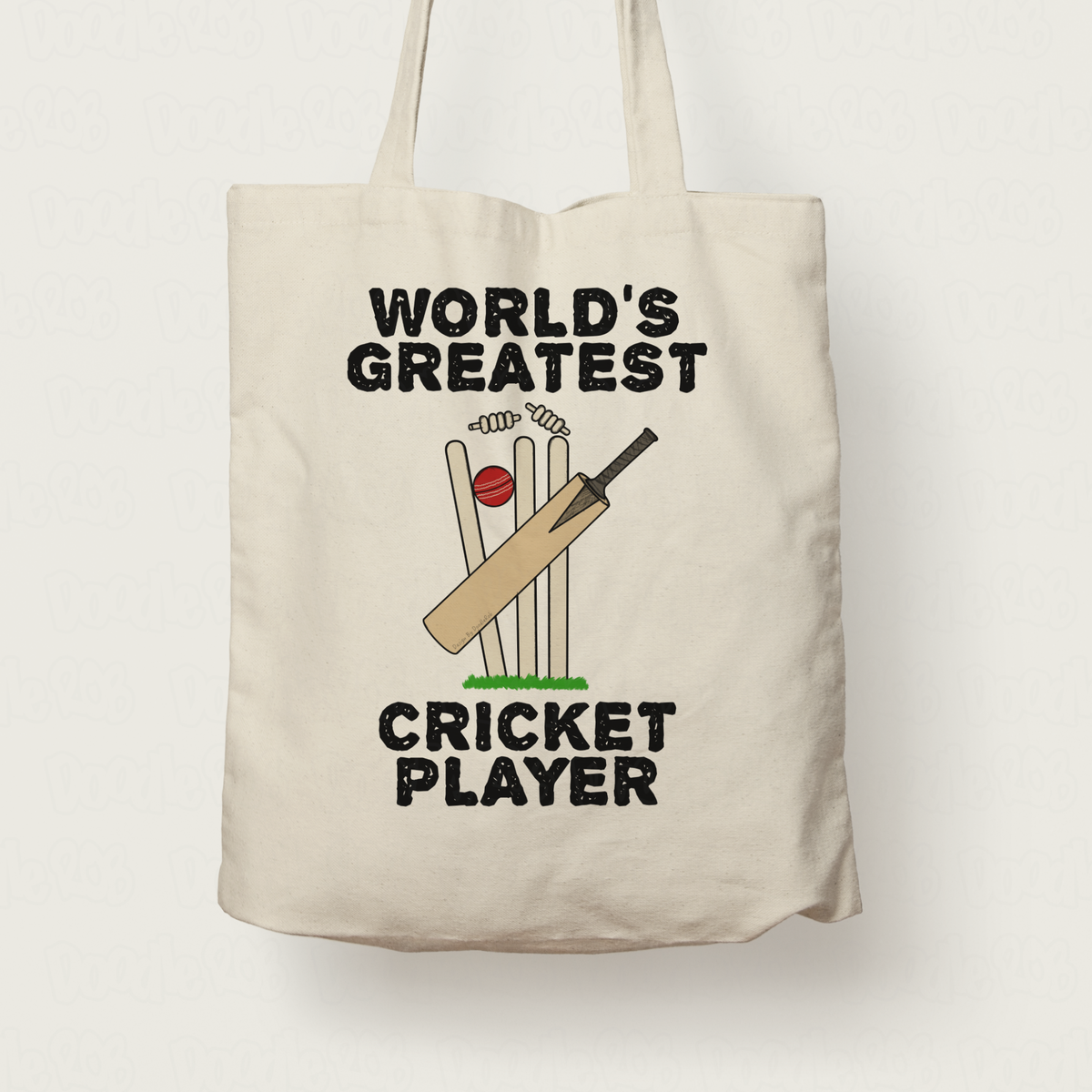 Funny Cricket Tote Bag - World's Greatest Cricket Player - Gift For Cricketer