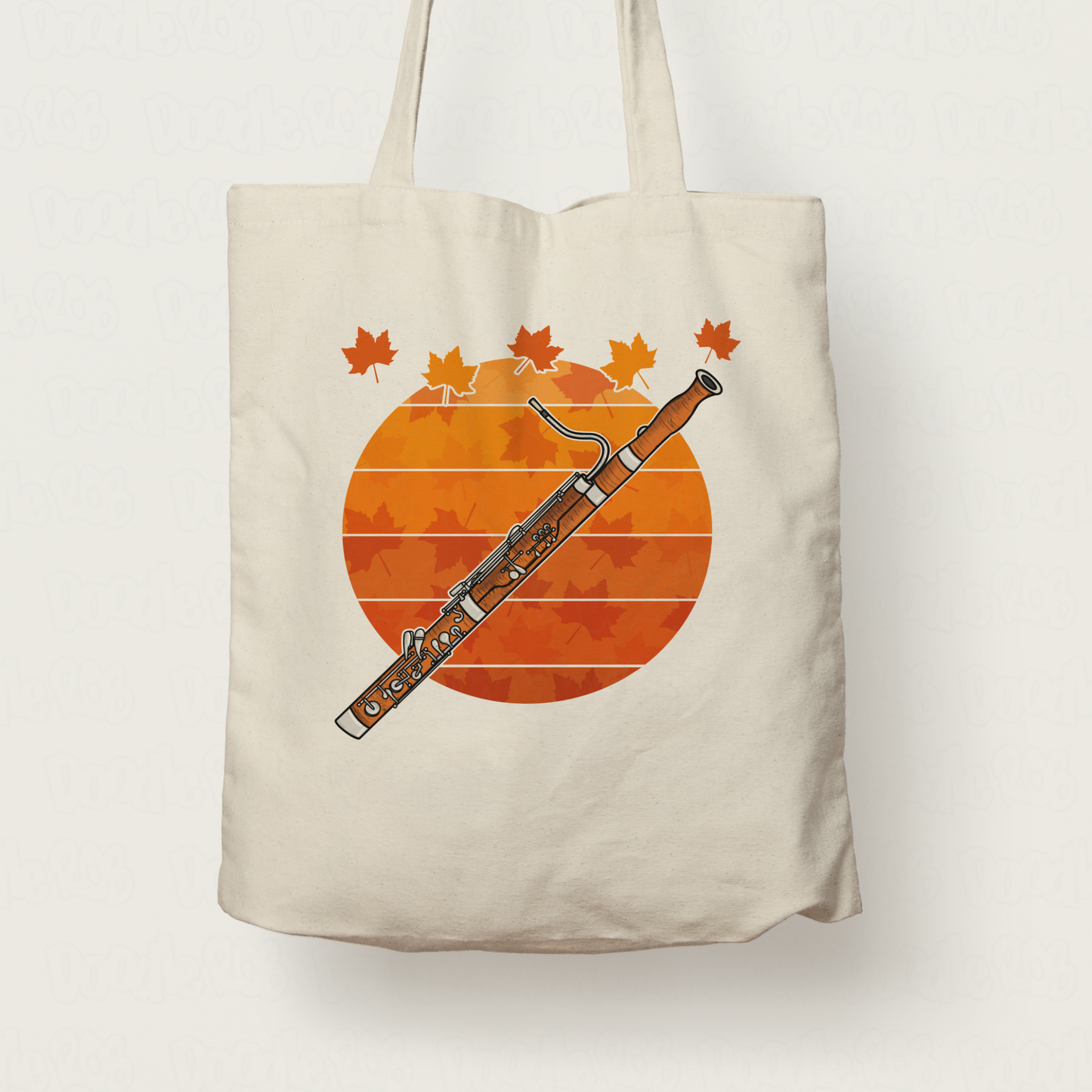 Autumn Bassoon Tote Bag - Gift For Bassoonist - Woodwind Teacher Gift