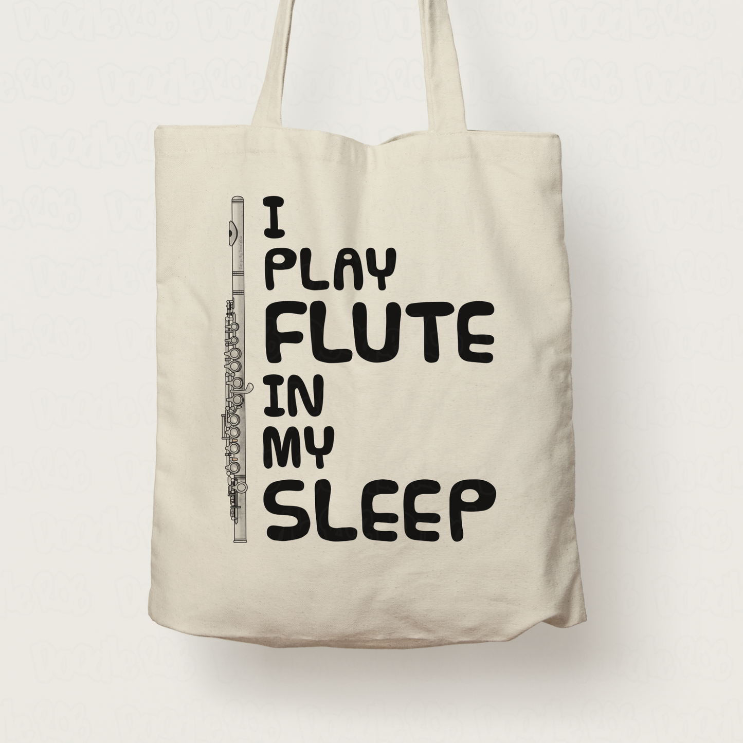 Funny Flute Tote Bag - I Play Flute In My Sleep - Flautist Woodwind Musician Gift