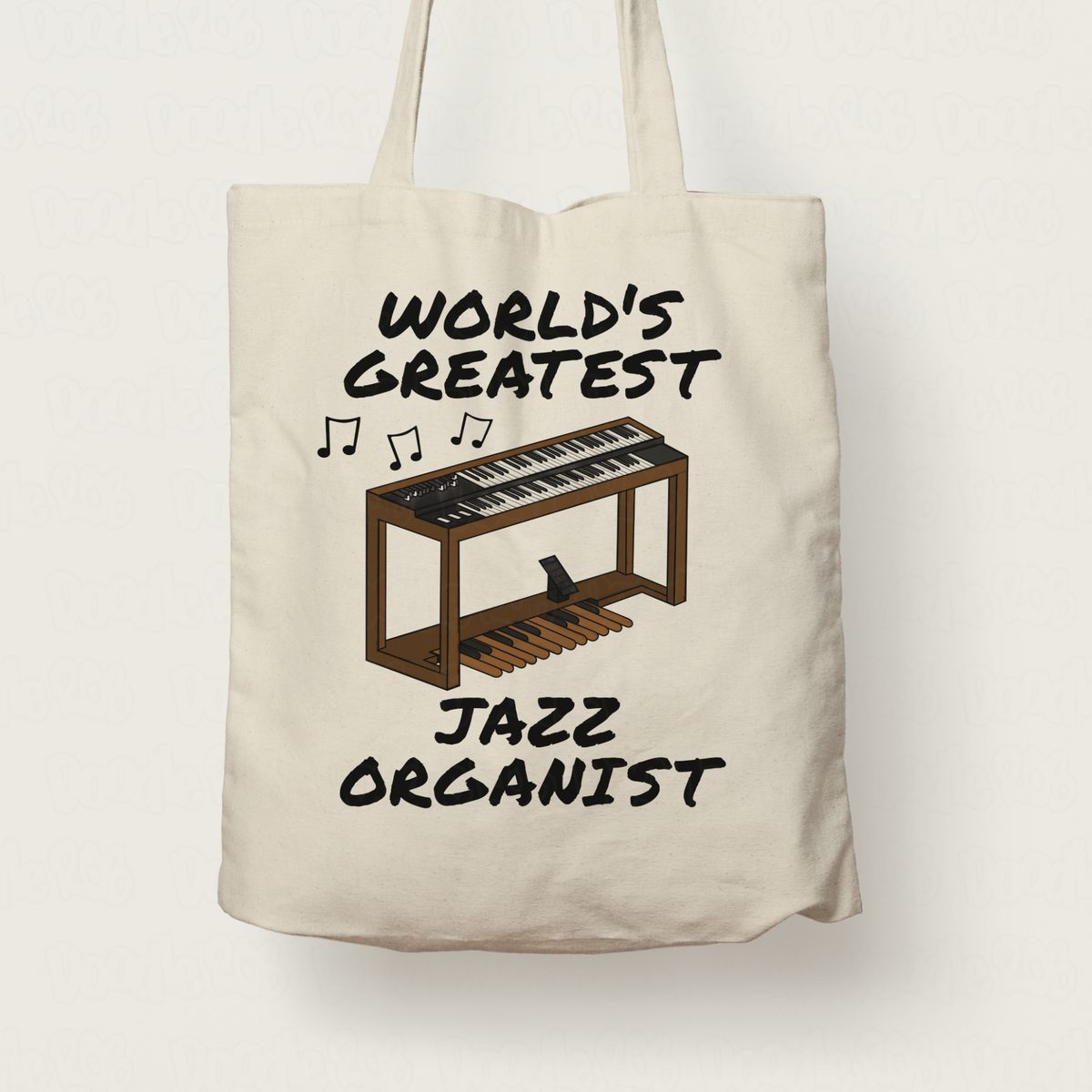 Jazz Organ Tote Bag - World's Greatest Jazz Organist - Organ Teacher Gift