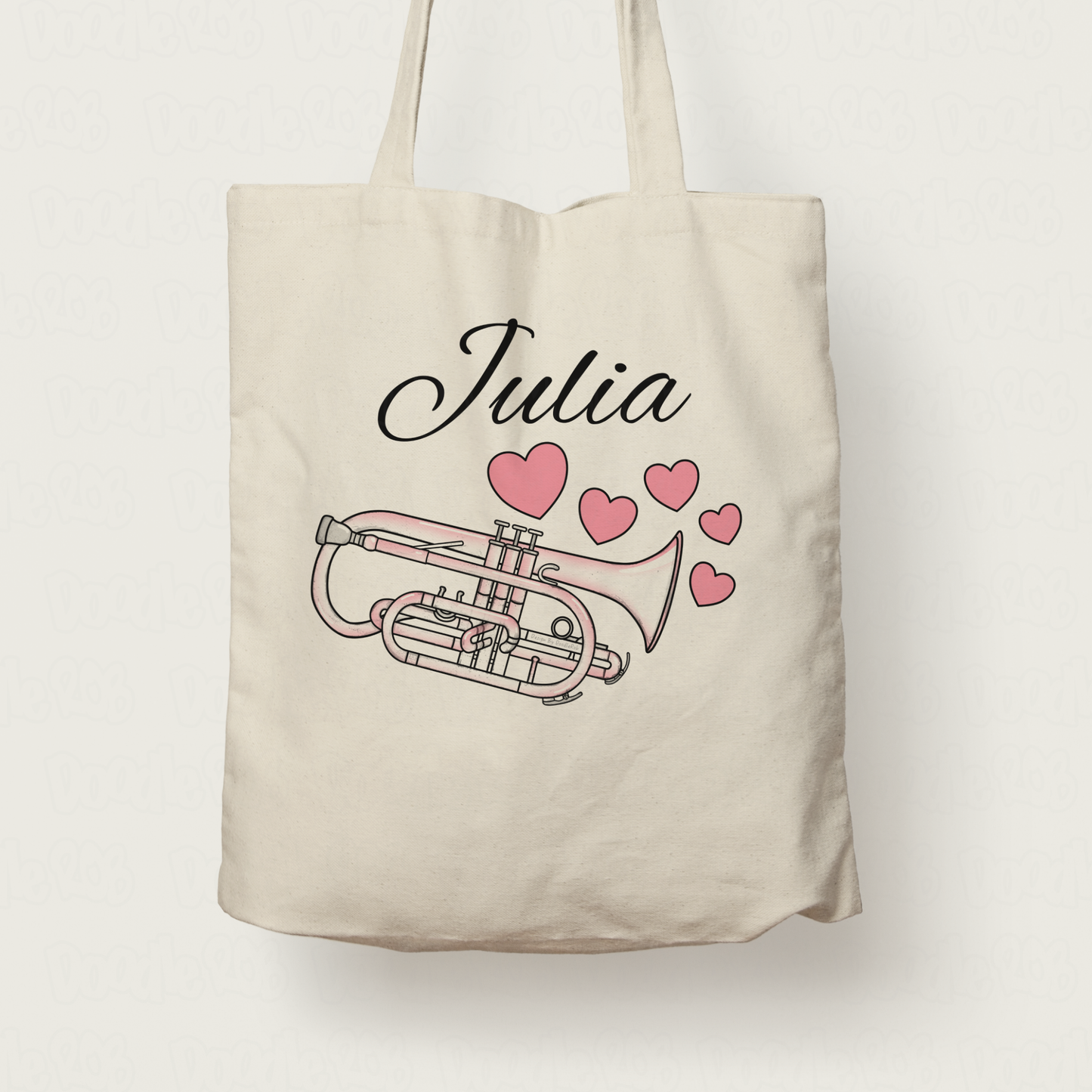 Cornet Wedding Personalised Tote Bag - Cornetist Brass Musician Custom Gift