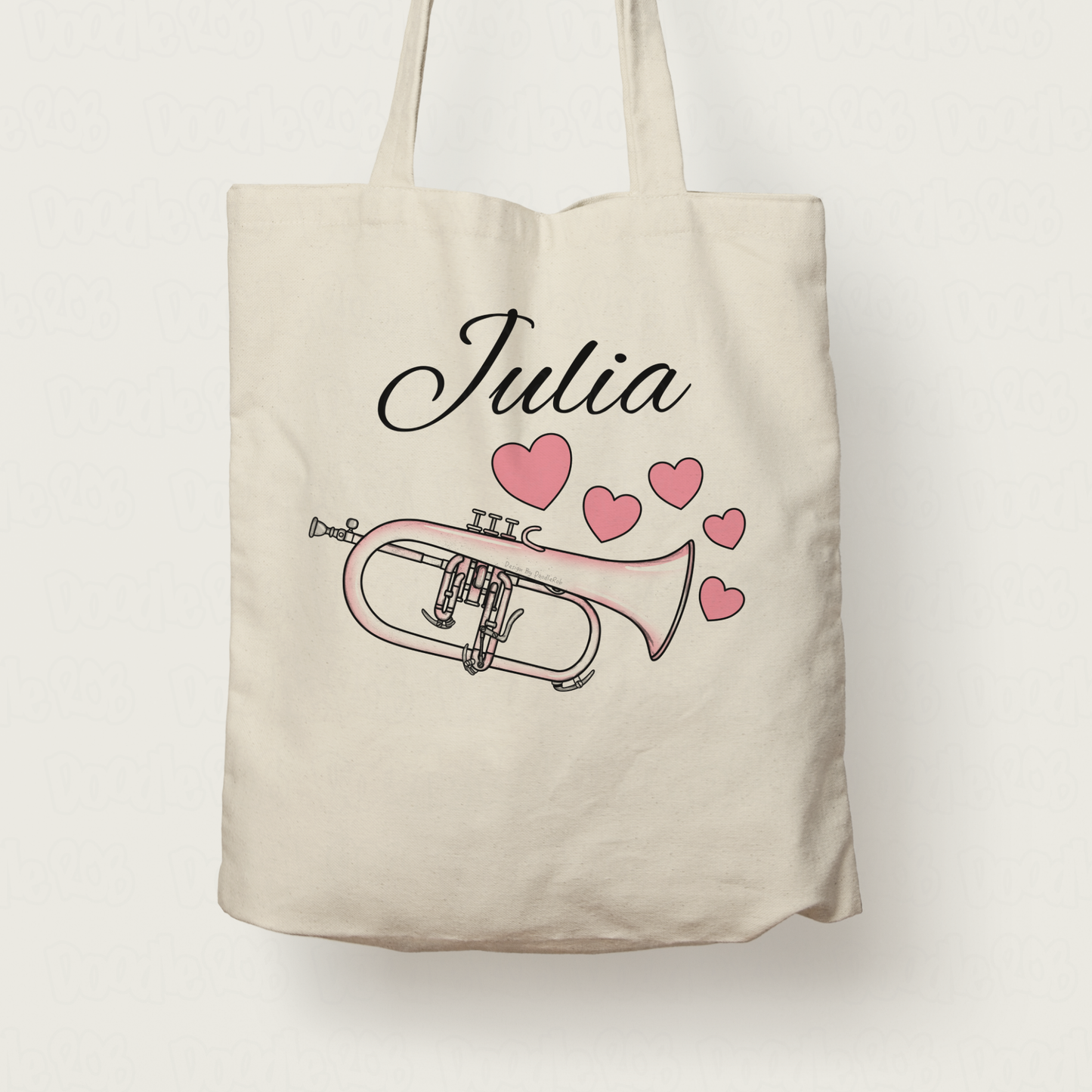 Flugelhorn Wedding Personalised Tote Bag - Brass Musician Custom Gift