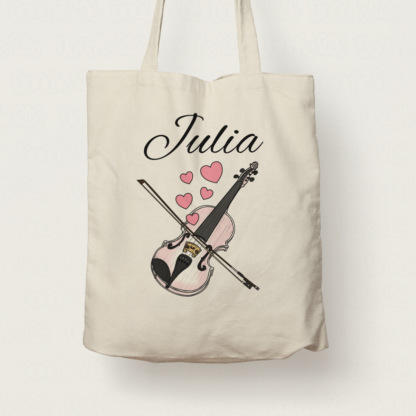 Violin Wedding Personalised Tote Bag - Violinist Musician Custom Gift